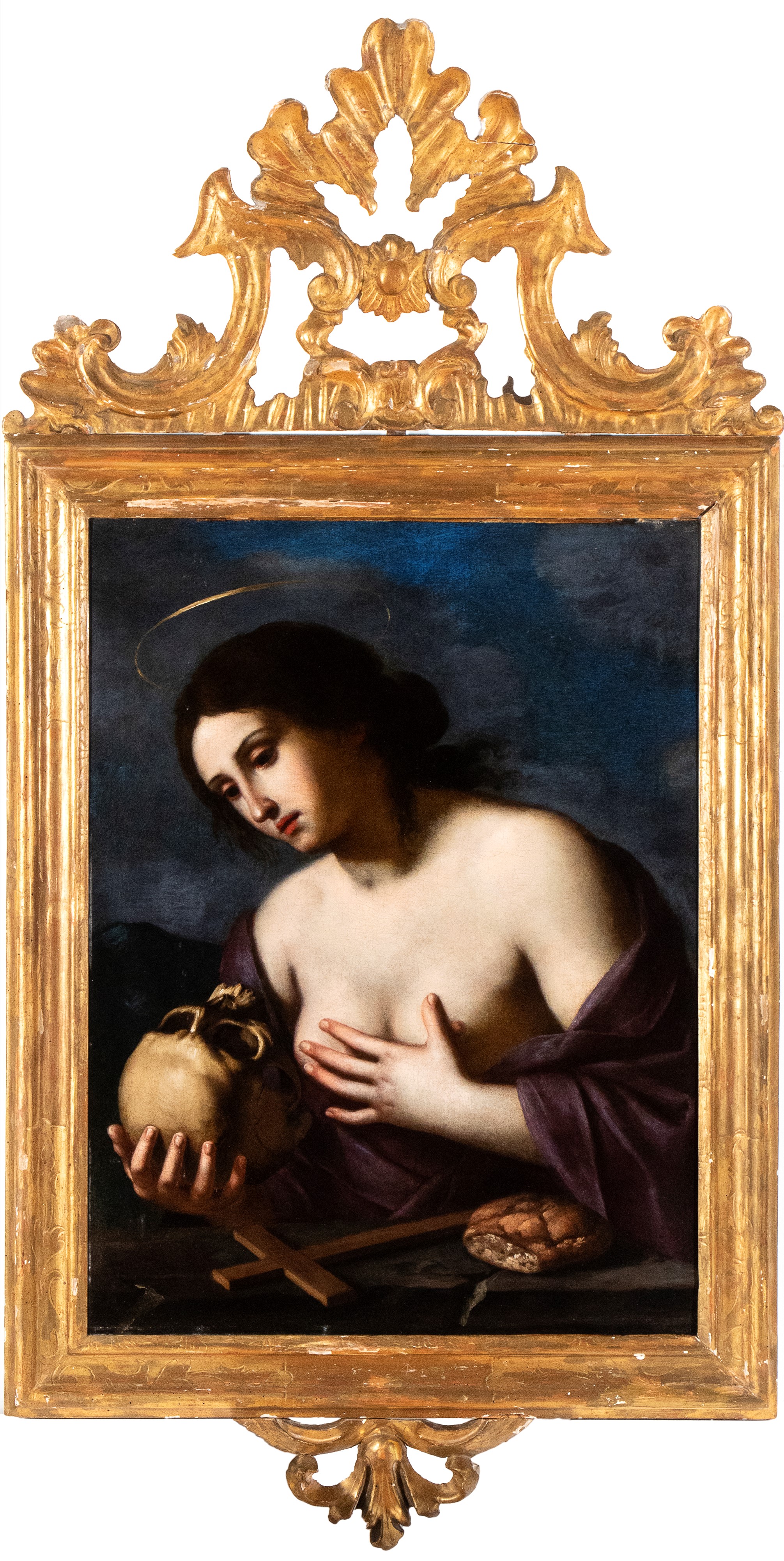 Giovan Francesco De Rosa Detto Pacecco De Rosa - Maddalena in meditazione, olio su tela
