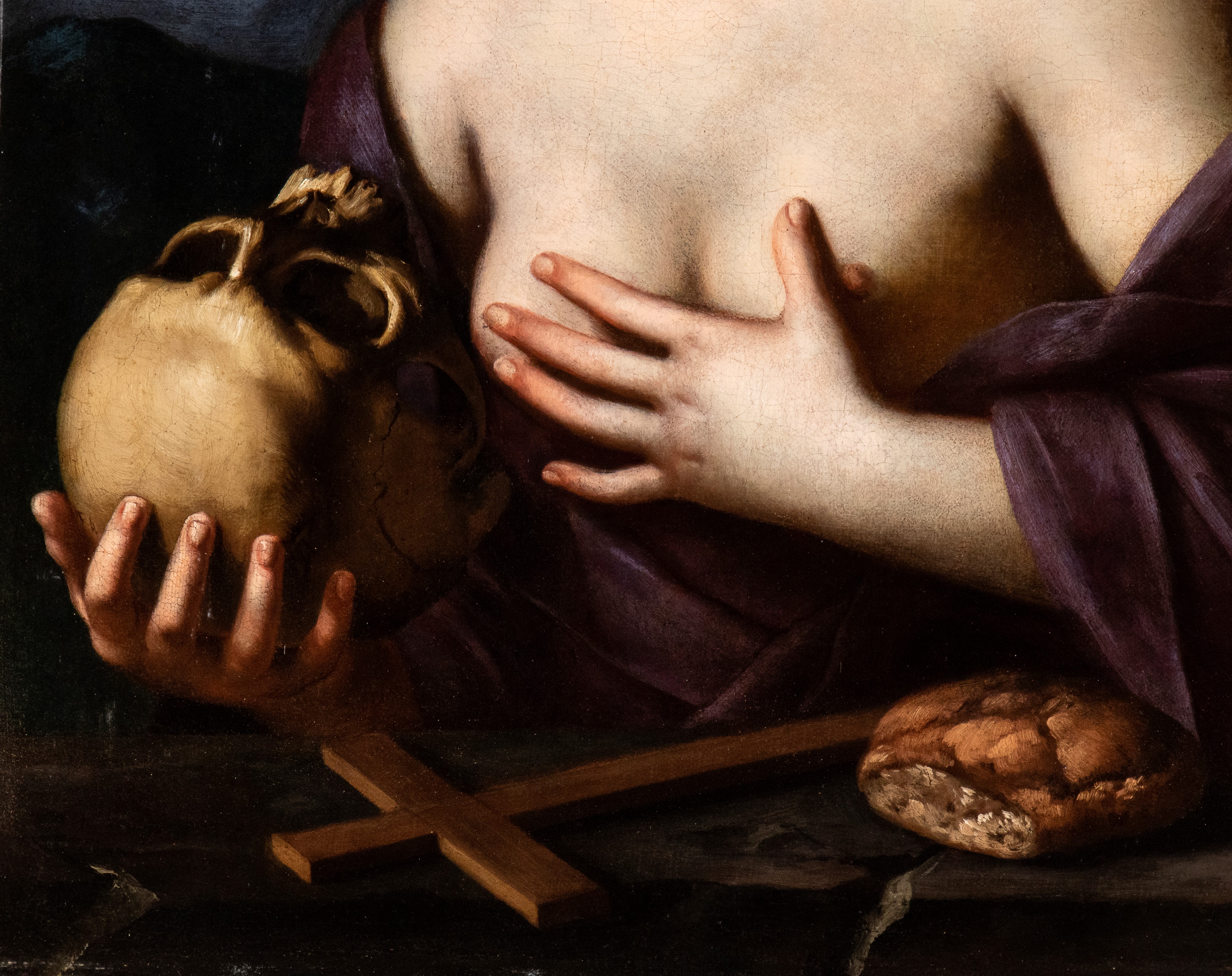 Giovan Francesco De Rosa Detto Pacecco De Rosa - Maddalena in meditazione, olio su tela