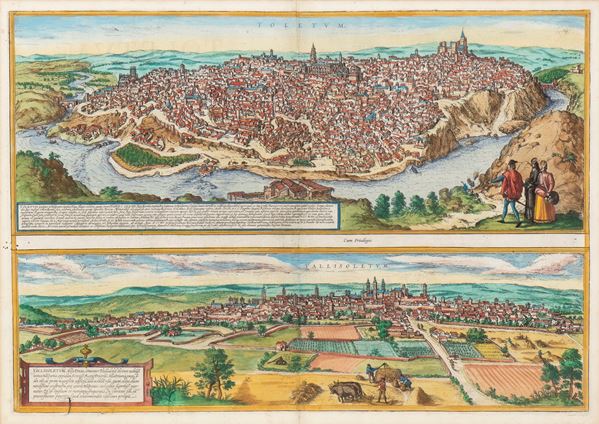 Georg Braun,Frans Hogenberg - [Spagna] Toletum, Vallisoletum (Toledo e Valladoli)