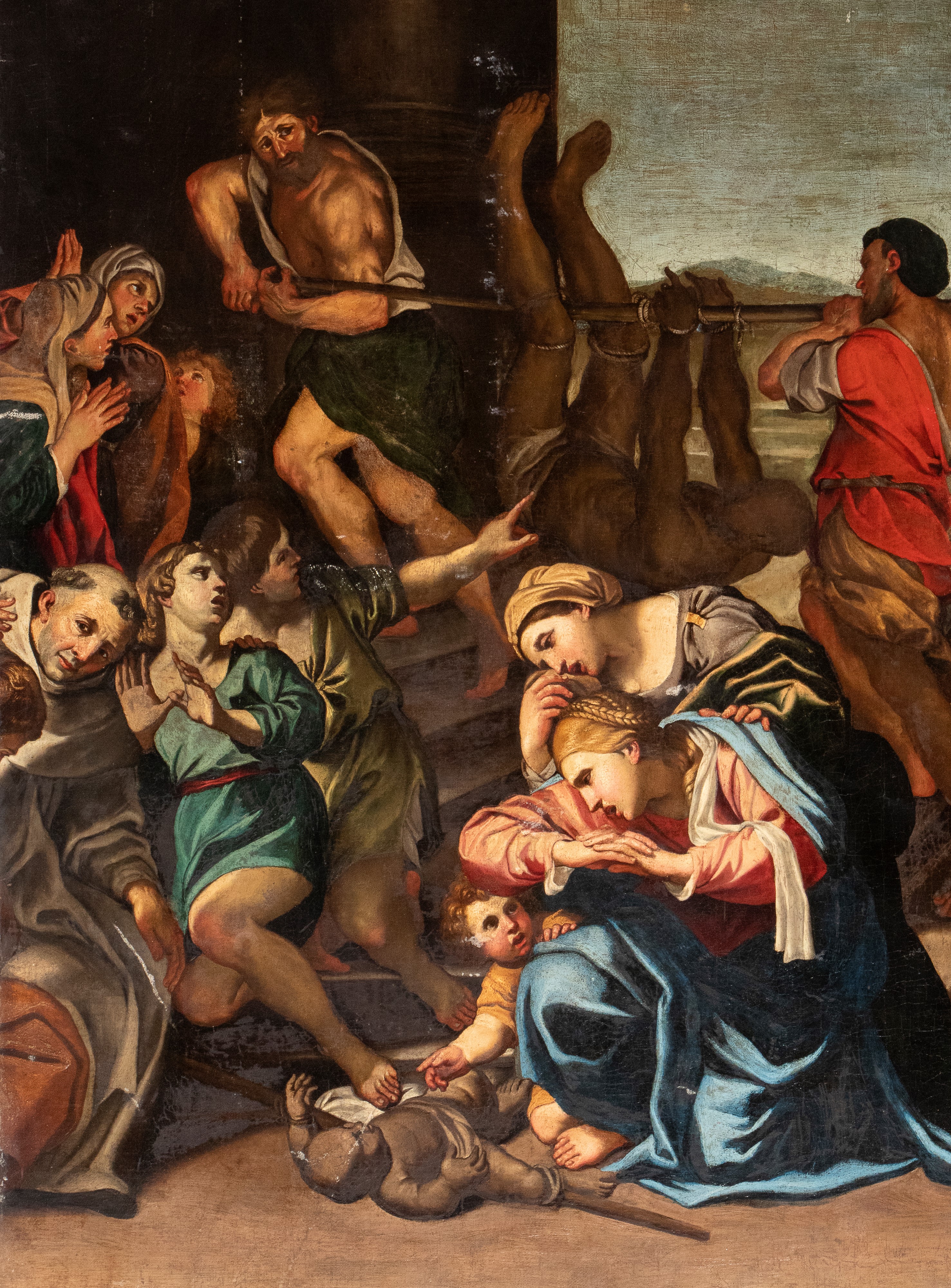 Il miracolo di San Gennaro con la processione delle sue reliquie