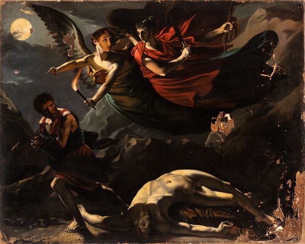 Artista francese, XIX secolo - Divine Justice and Vengeance pursue Crime