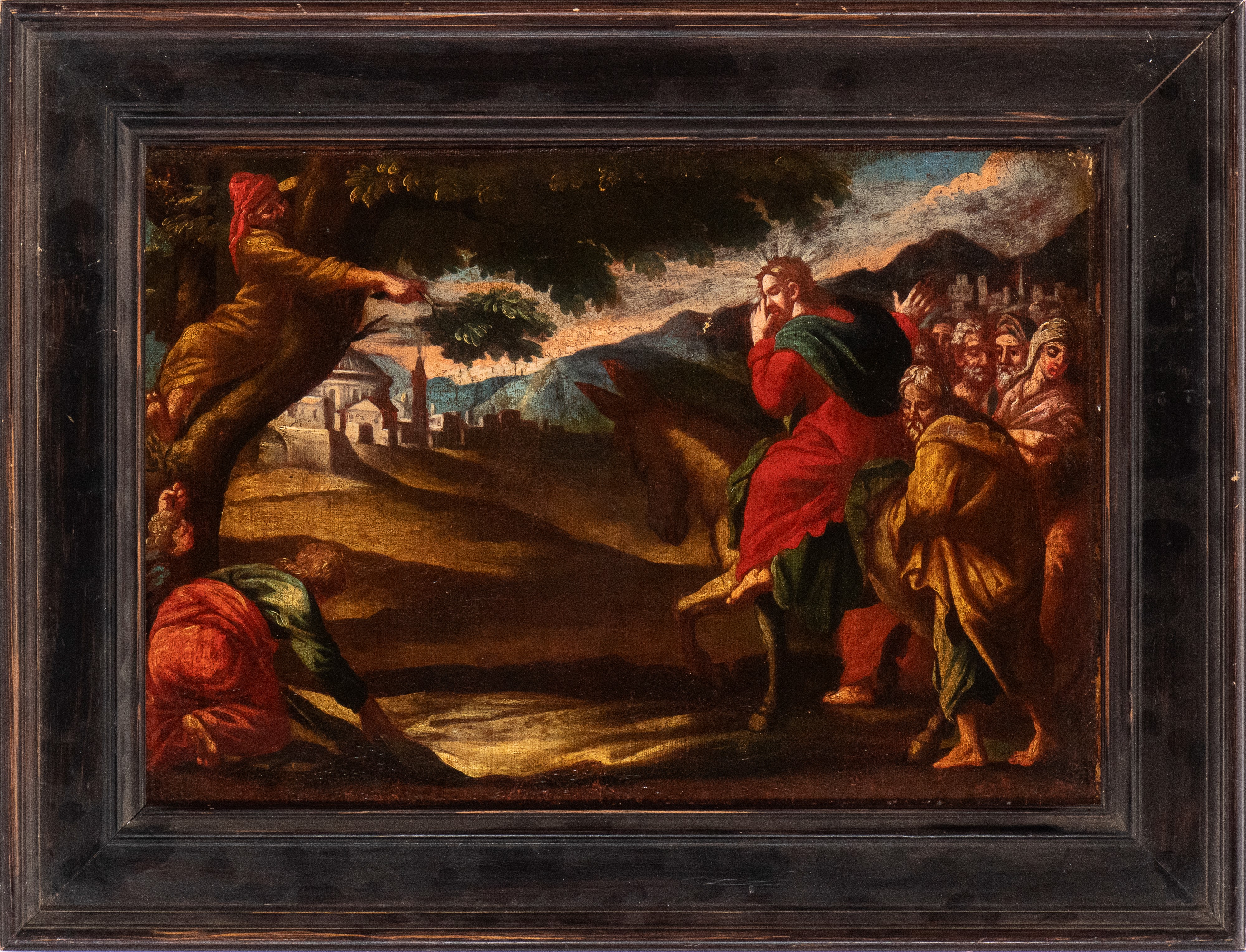 Artista Italiano, XVIII Secolo - Autore sconosciuto, Ingresso di Cristo a Gerusalemme e Sovrano i...
