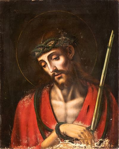 Anonimo, Ecce Homo, olio su tela
