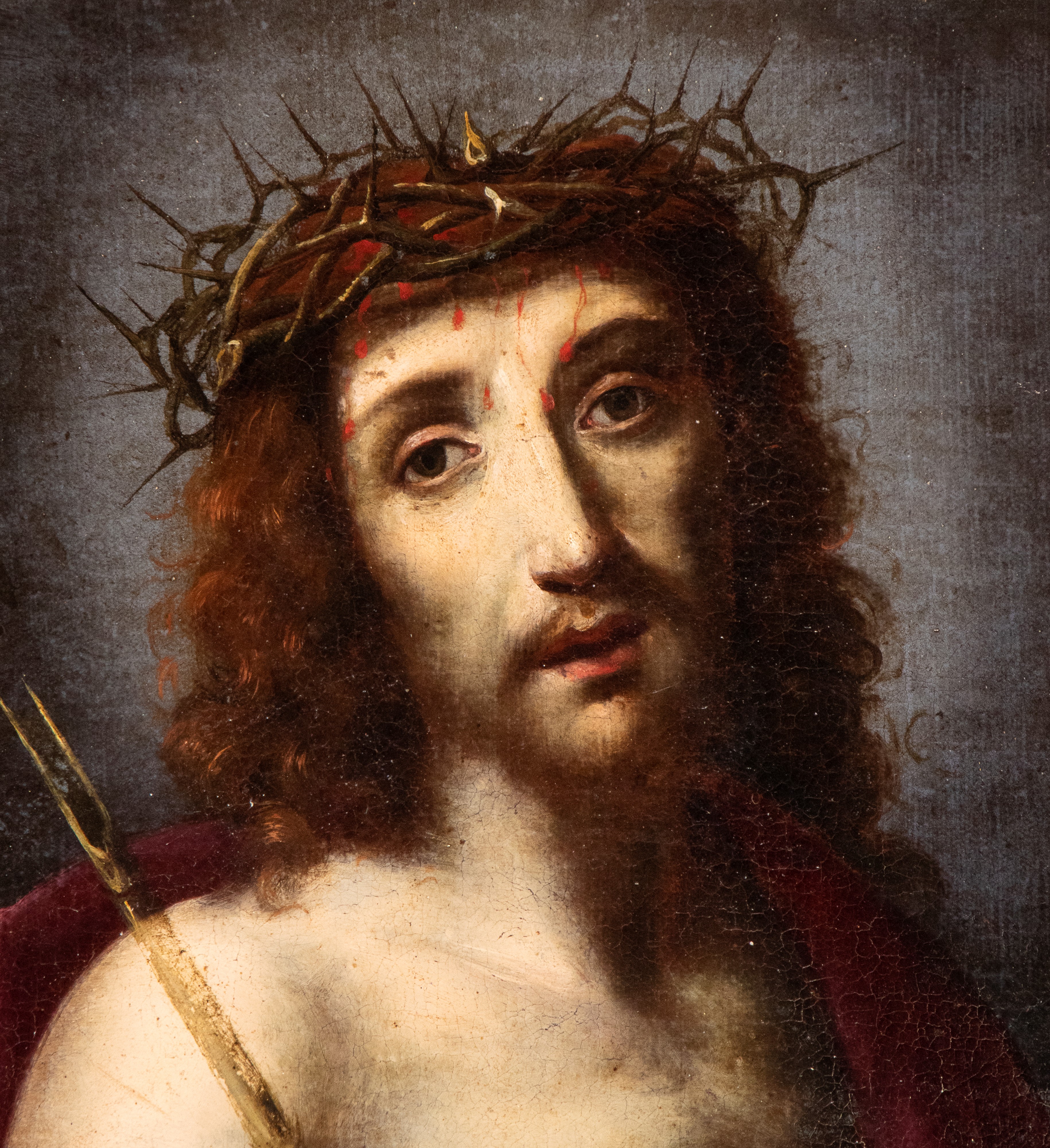 Artista Emiliano, XVII Secolo - Anonimo, Ecce Homo, olio su tela