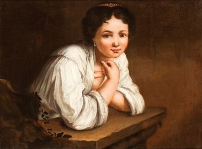 Ritratto di fanciulla, olio su tela