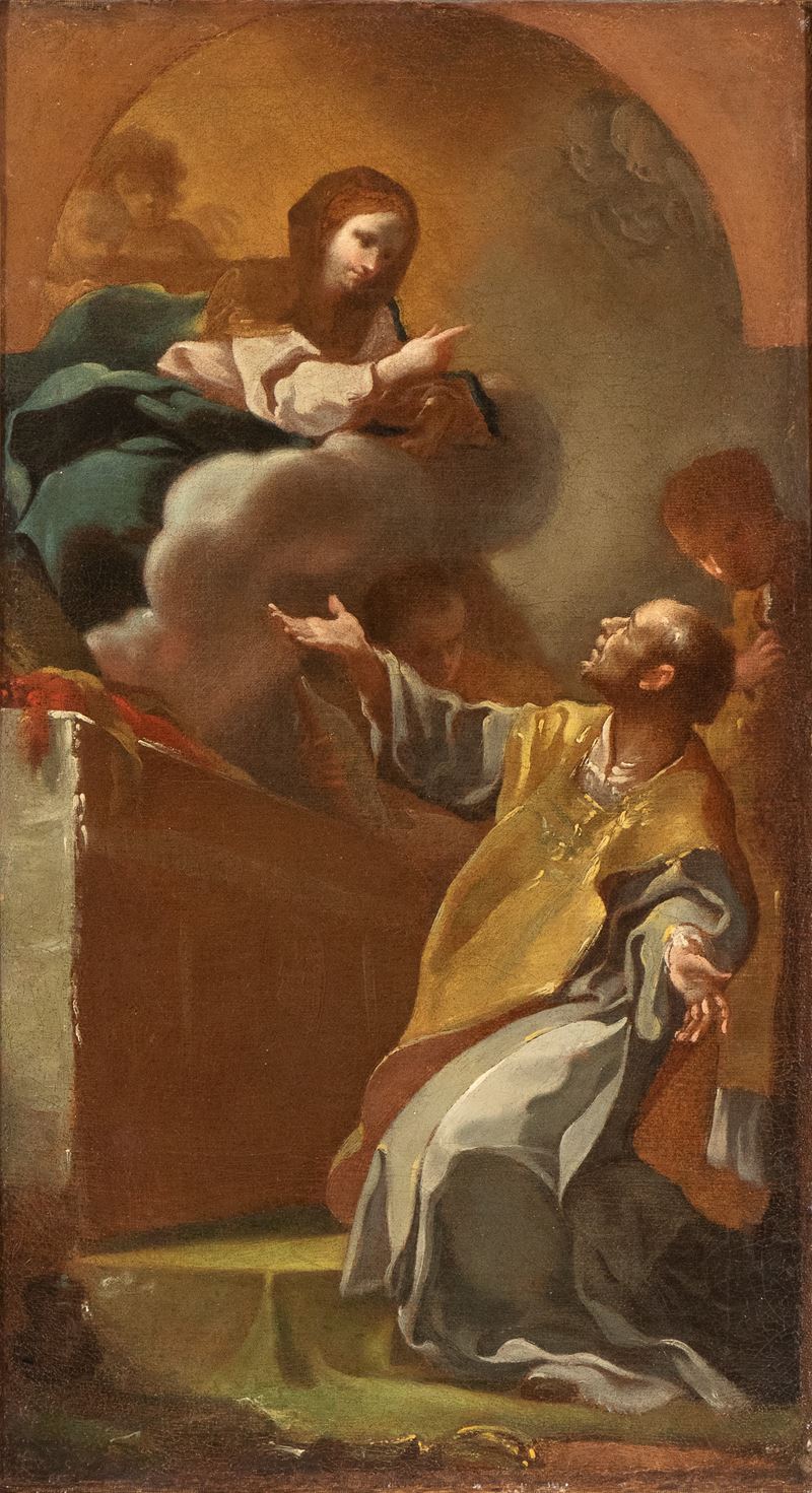 Antonio González Velázquez - Visione mistica di San Filippo Neri, olio su tela