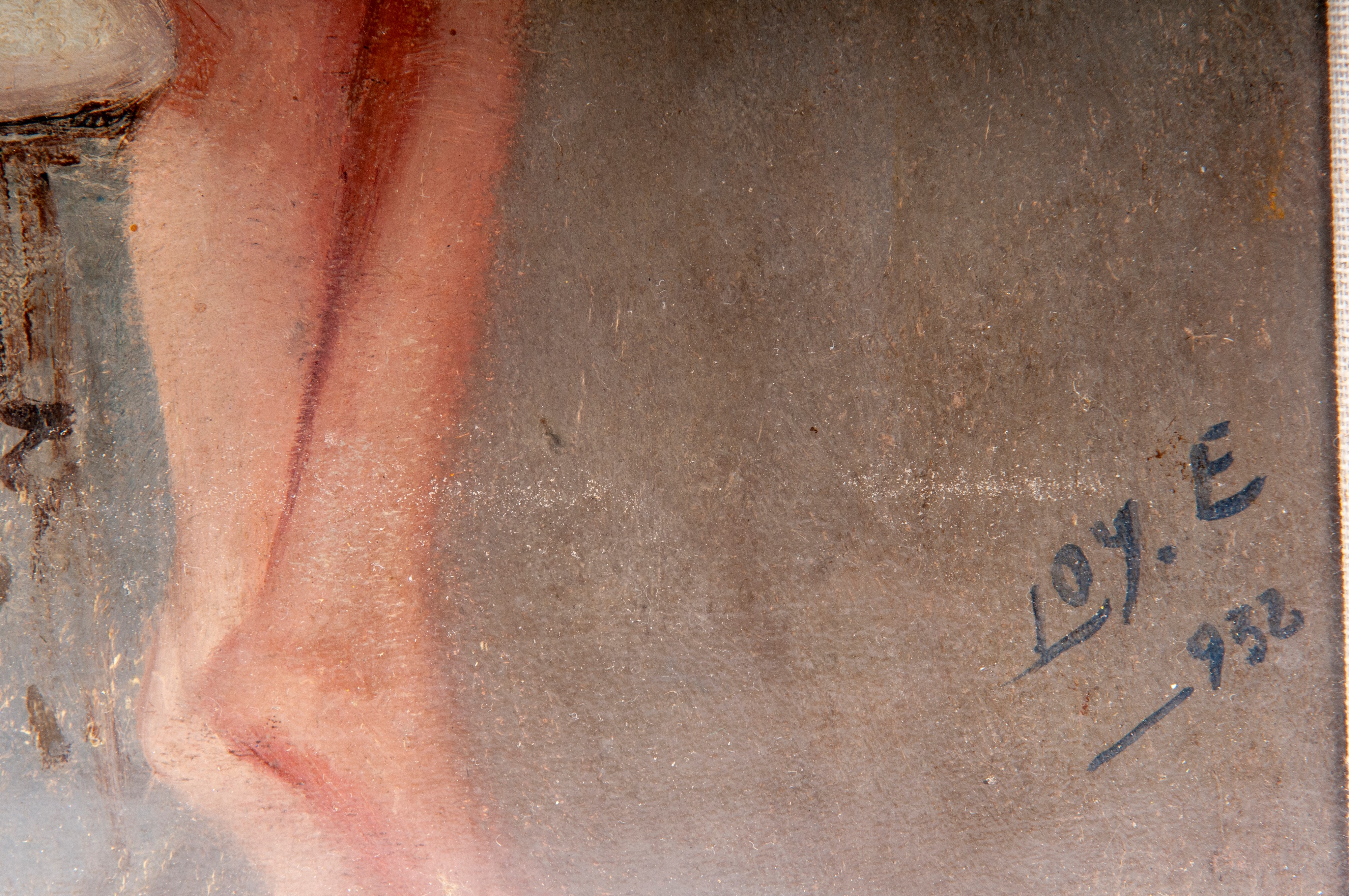 Erminio Loy - Nudo di donna, dipinto olio su tavola