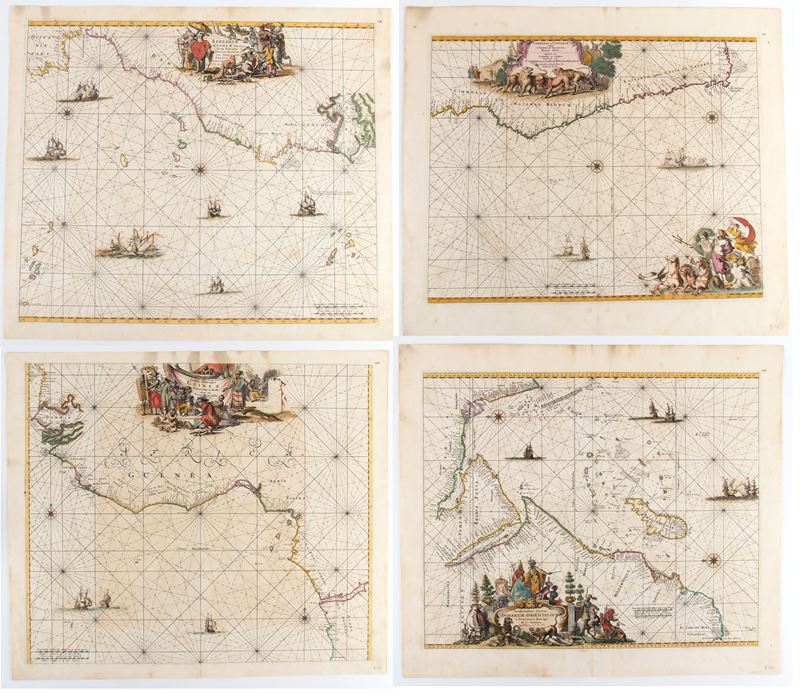 [Africa - carte nautiche] Occidentalior Tractus Indiarum Orientalium | Tractus Littorales Guineae...