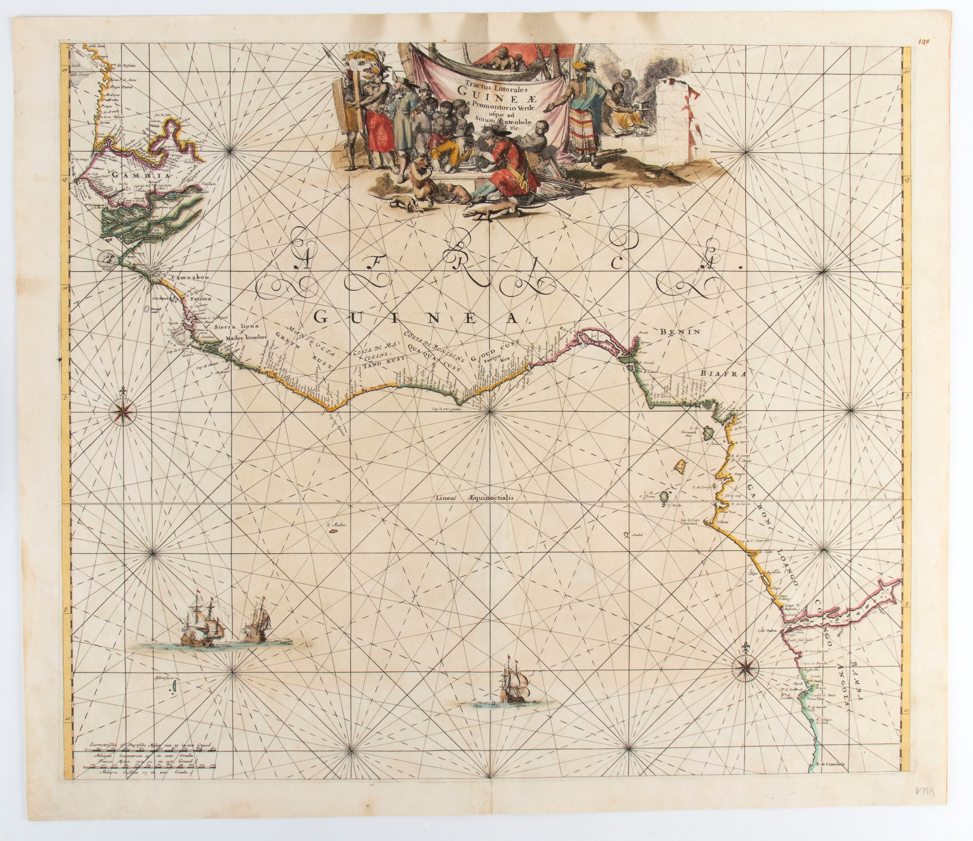 [Africa - carte nautiche] Occidentalior Tractus Indiarum Orientalium | Tractus Littorales Guineae...