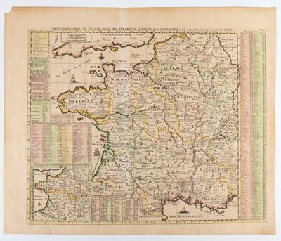 Carte Geographique De France, Acquaforte e bulino