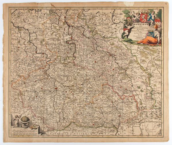 Johannes de Ram - [Europa - Republica Ceca - Polonia - Germania] Regnum Bohemiae eique annexae provinciae ut Ducatus Silesiae, Marchionatus Moraviae et Lusatiae, vulgo die Erb-Landeren
