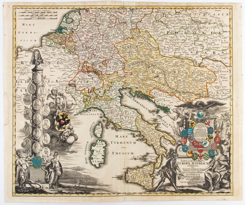 [Europa - Austria - Italia - Polonia] Tabula Geographica Europae Austriacae Generalis...