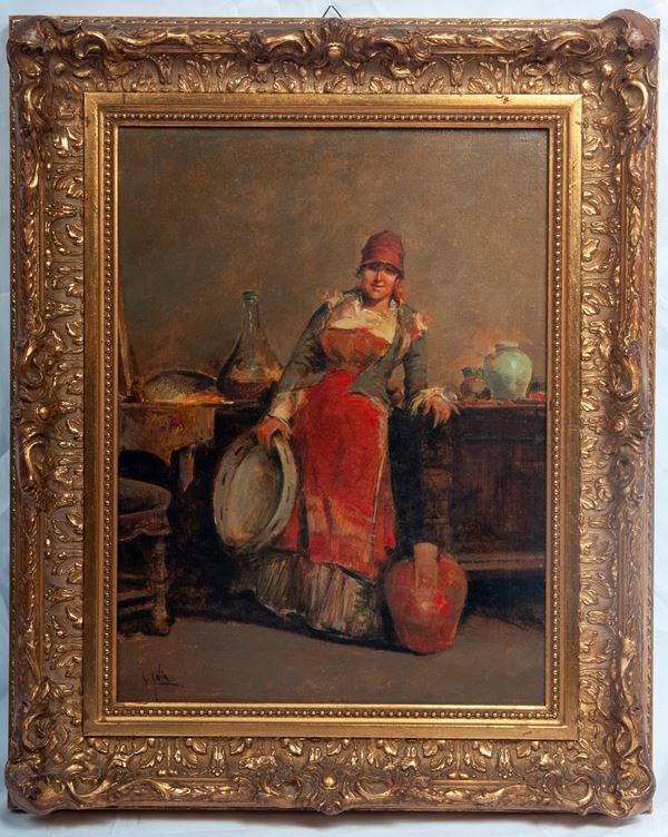 Commoner with tambourine