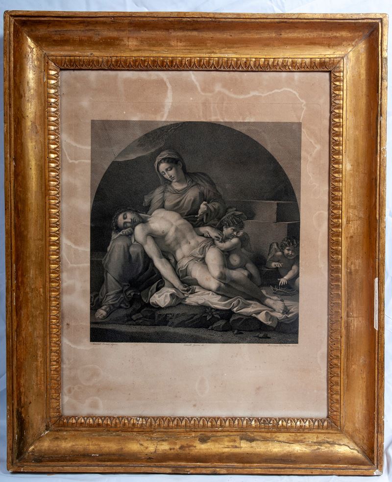 Annibale Carracci - Pietà, multiplo su carta