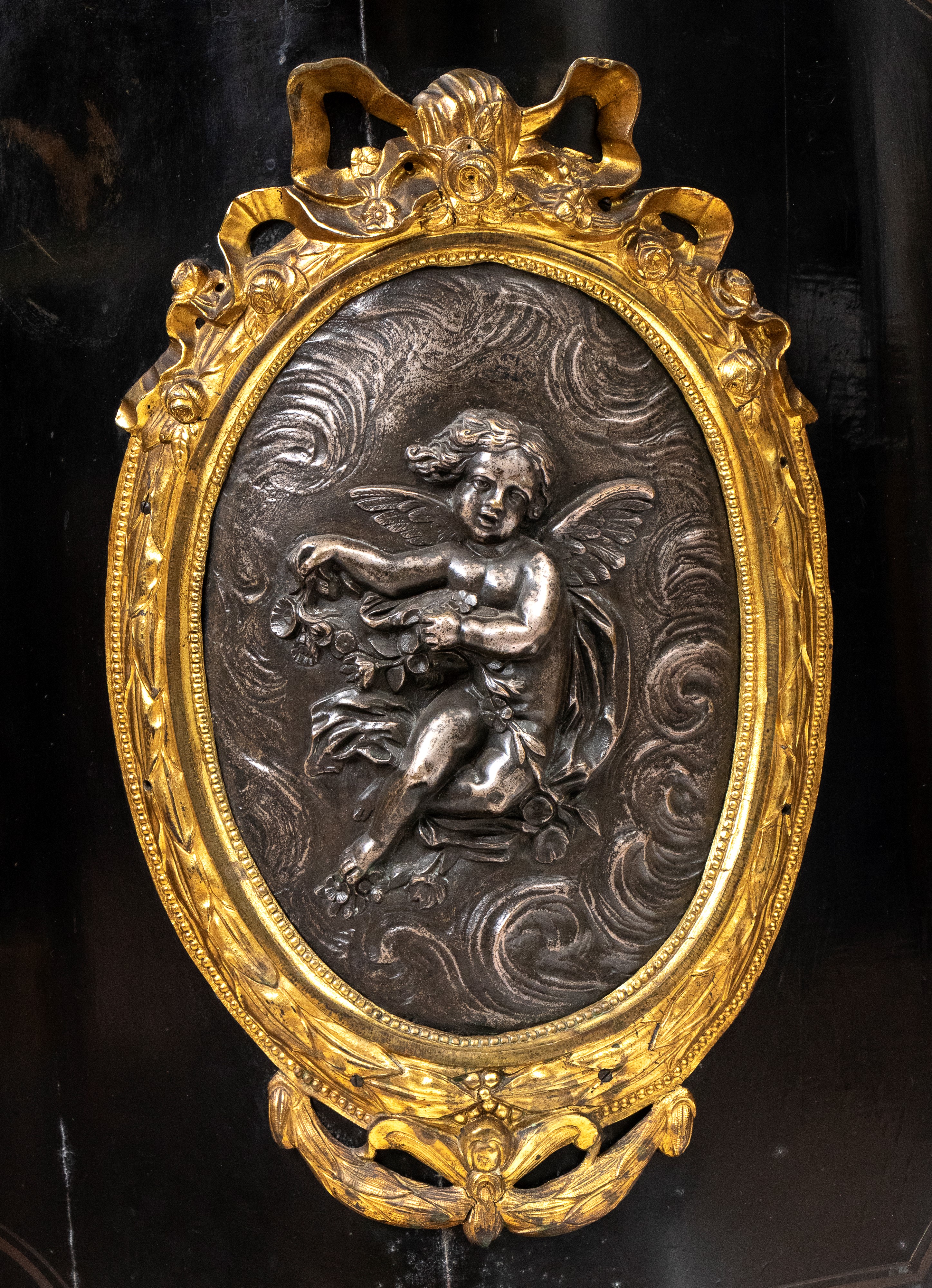 Credenza francese, Napoleone III, legno ebanizzato con applicazioni in bronzo dorato, XIX secolo