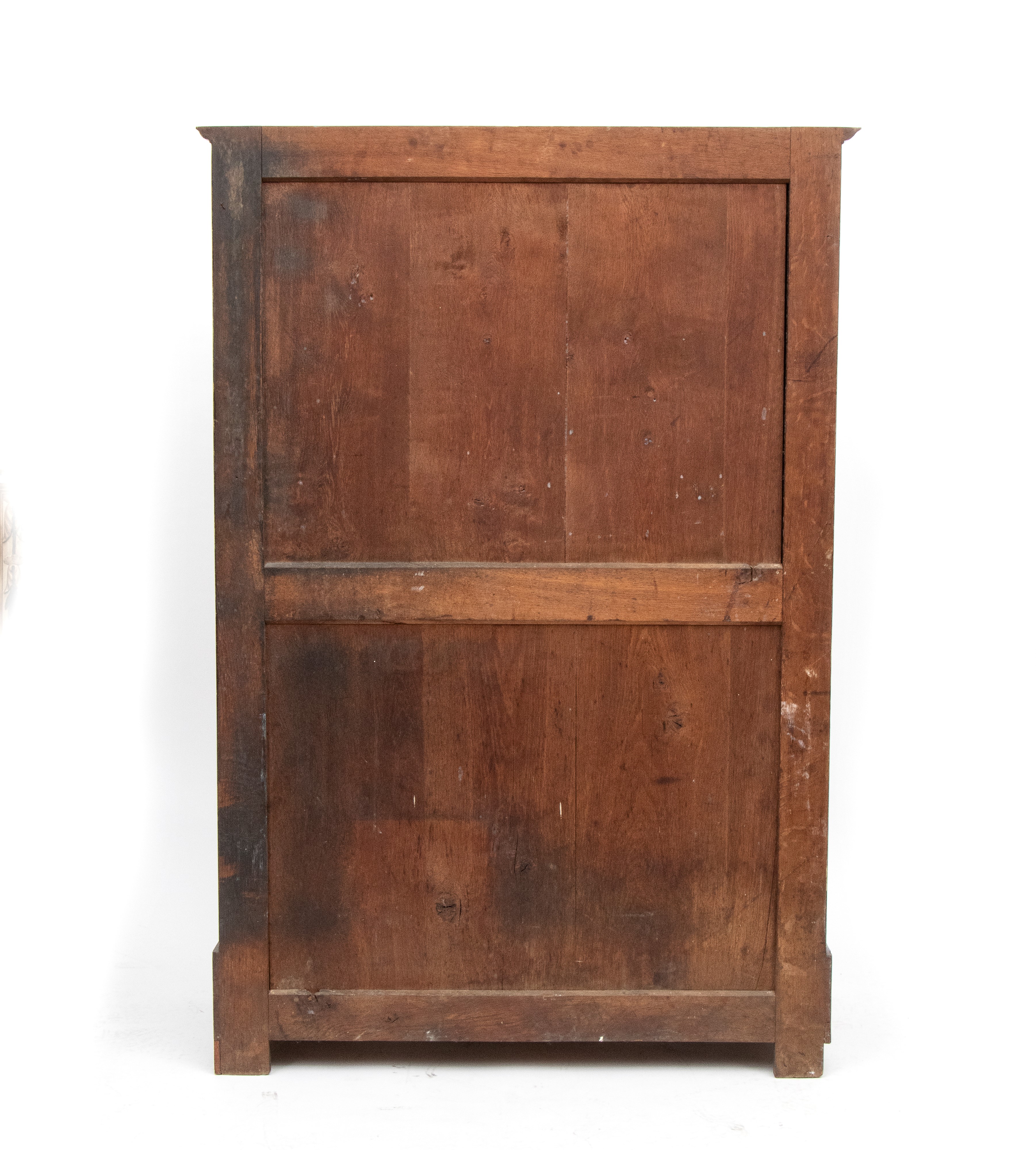 Secretaire Impero francese, mogano fiammato con bronzi dorati, ribalta e piano in marmo nero d’Af...