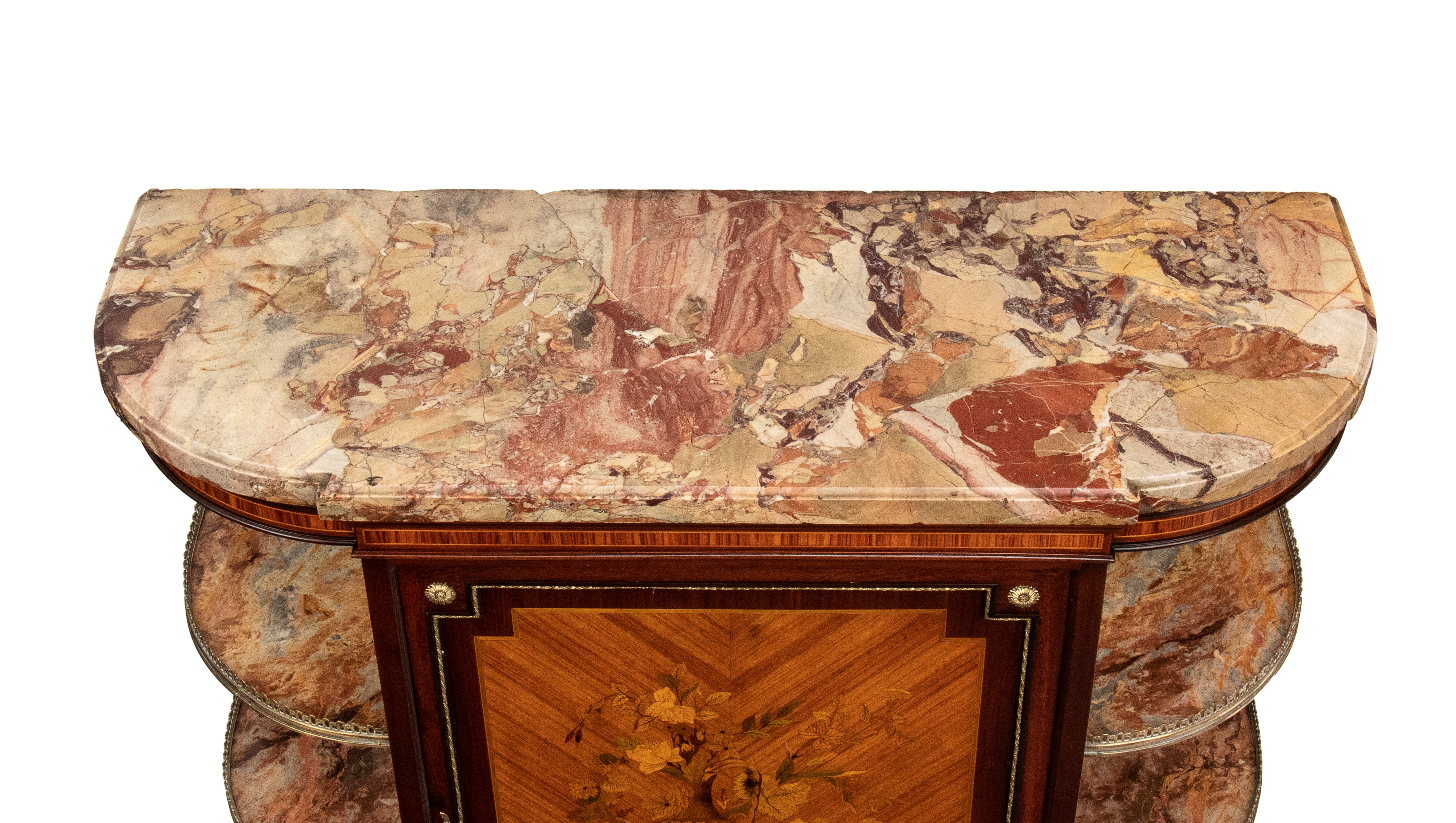 Maison Forest - Mobile “dessert” in stile Luigi XVI con marqueterie floreali e bronzo dorato