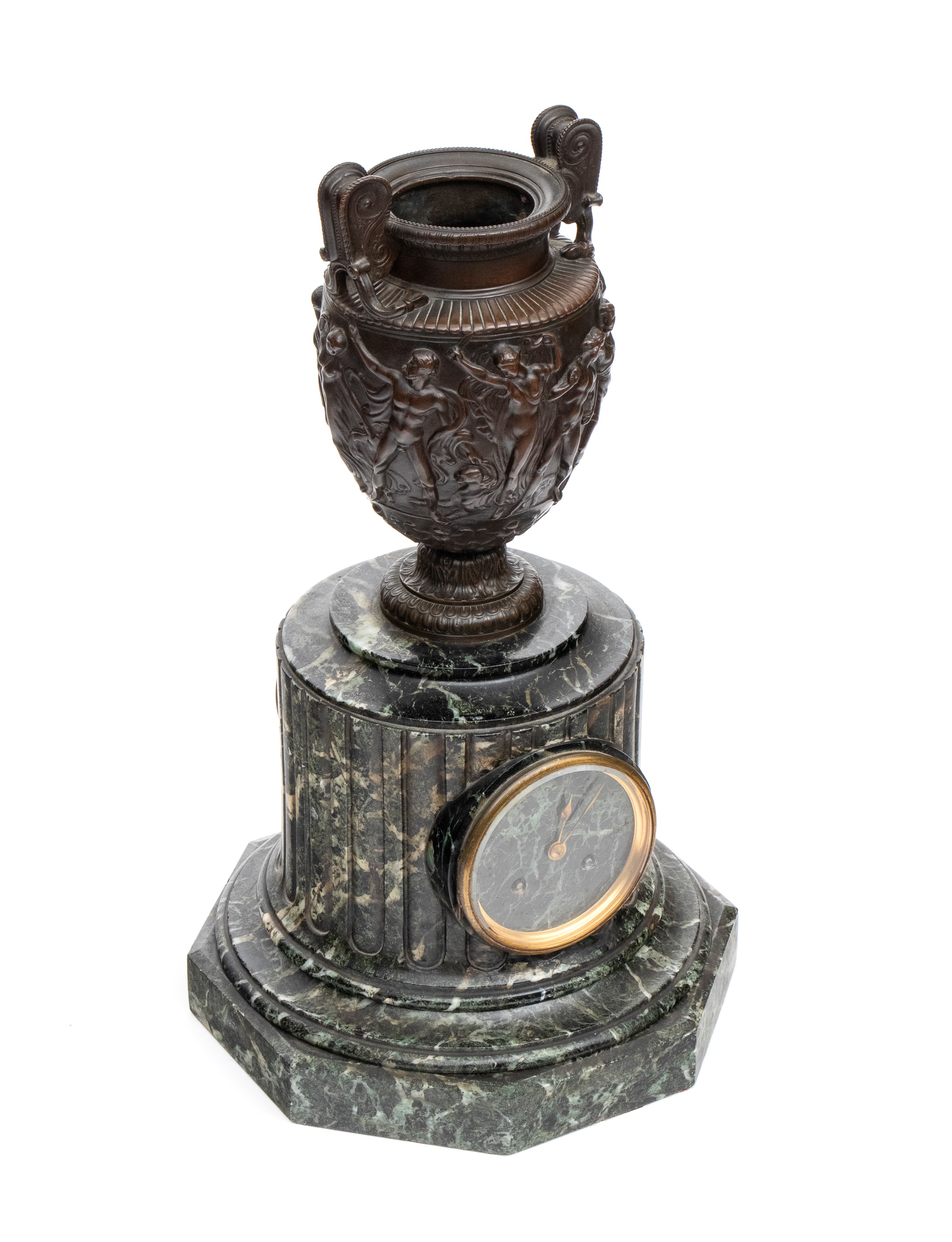 Orologio in bronzo e marmo