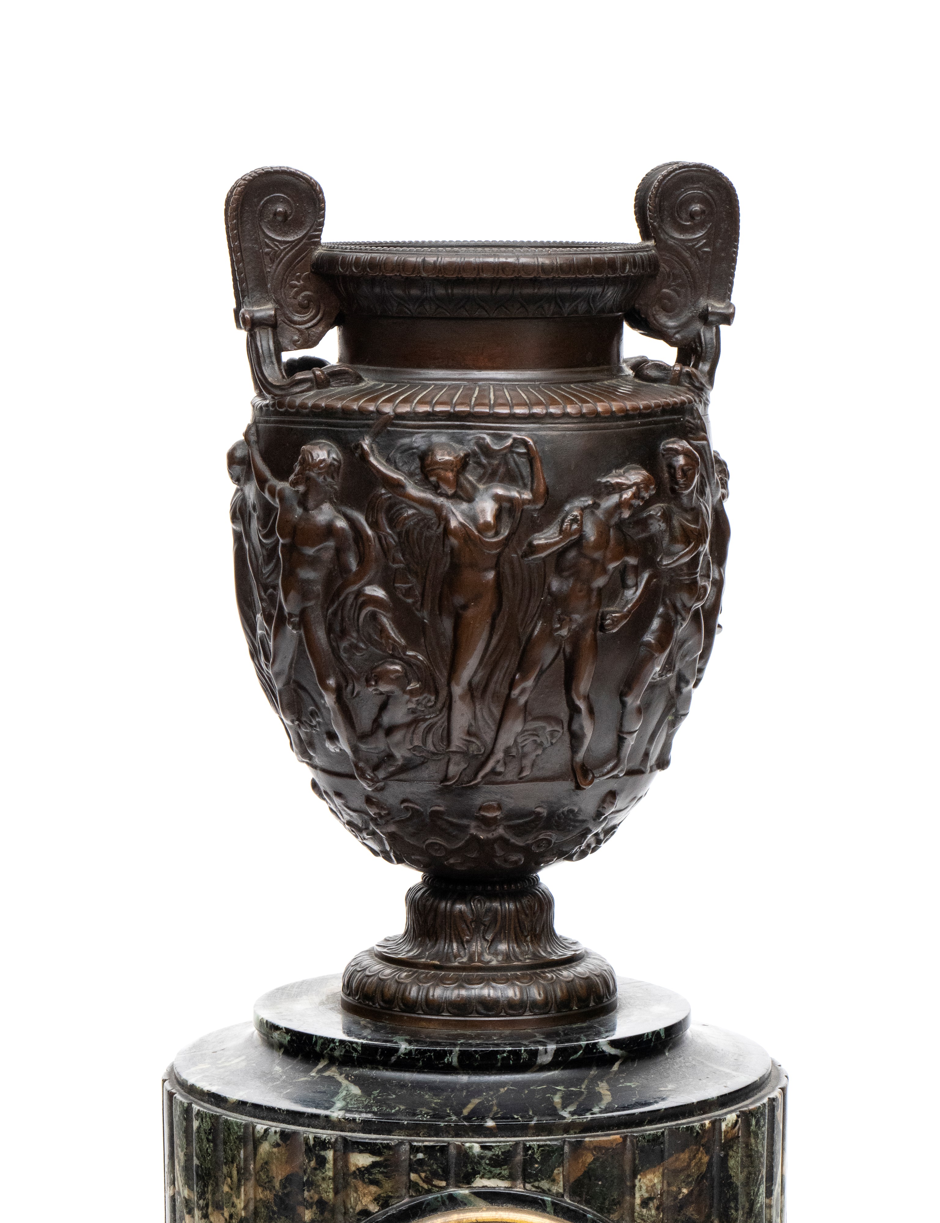 Orologio in bronzo e marmo