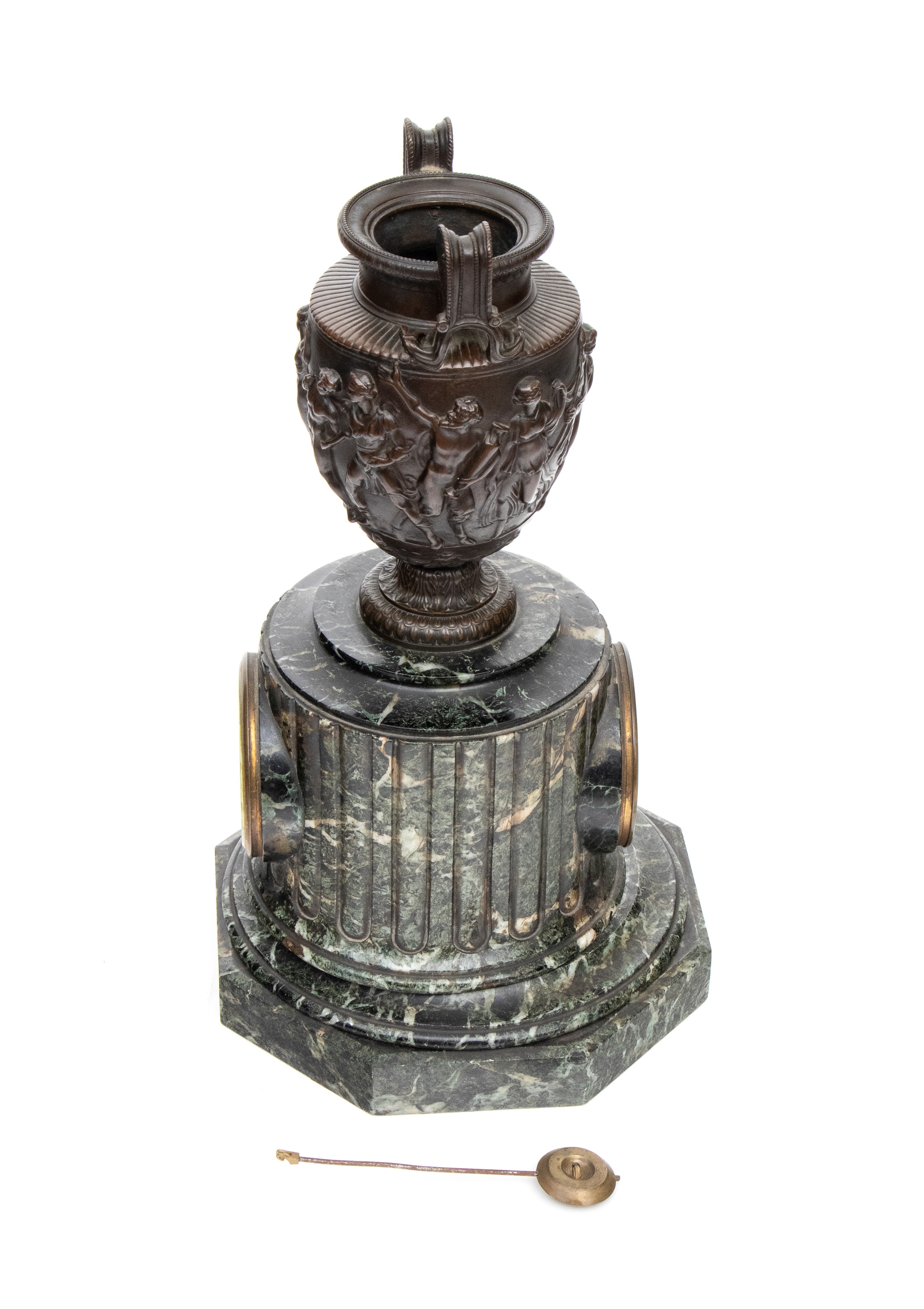 Orologio in bronzo e marmo