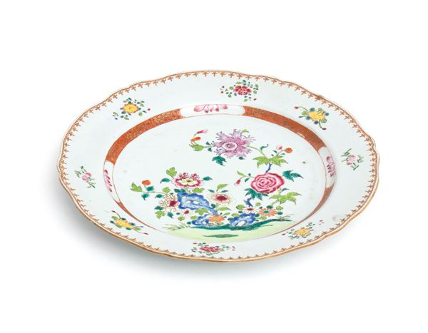 Piatto in porcellana cinese "Famiglia Rosa"