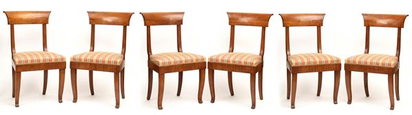 Gruppo di sei sedie lucchesi