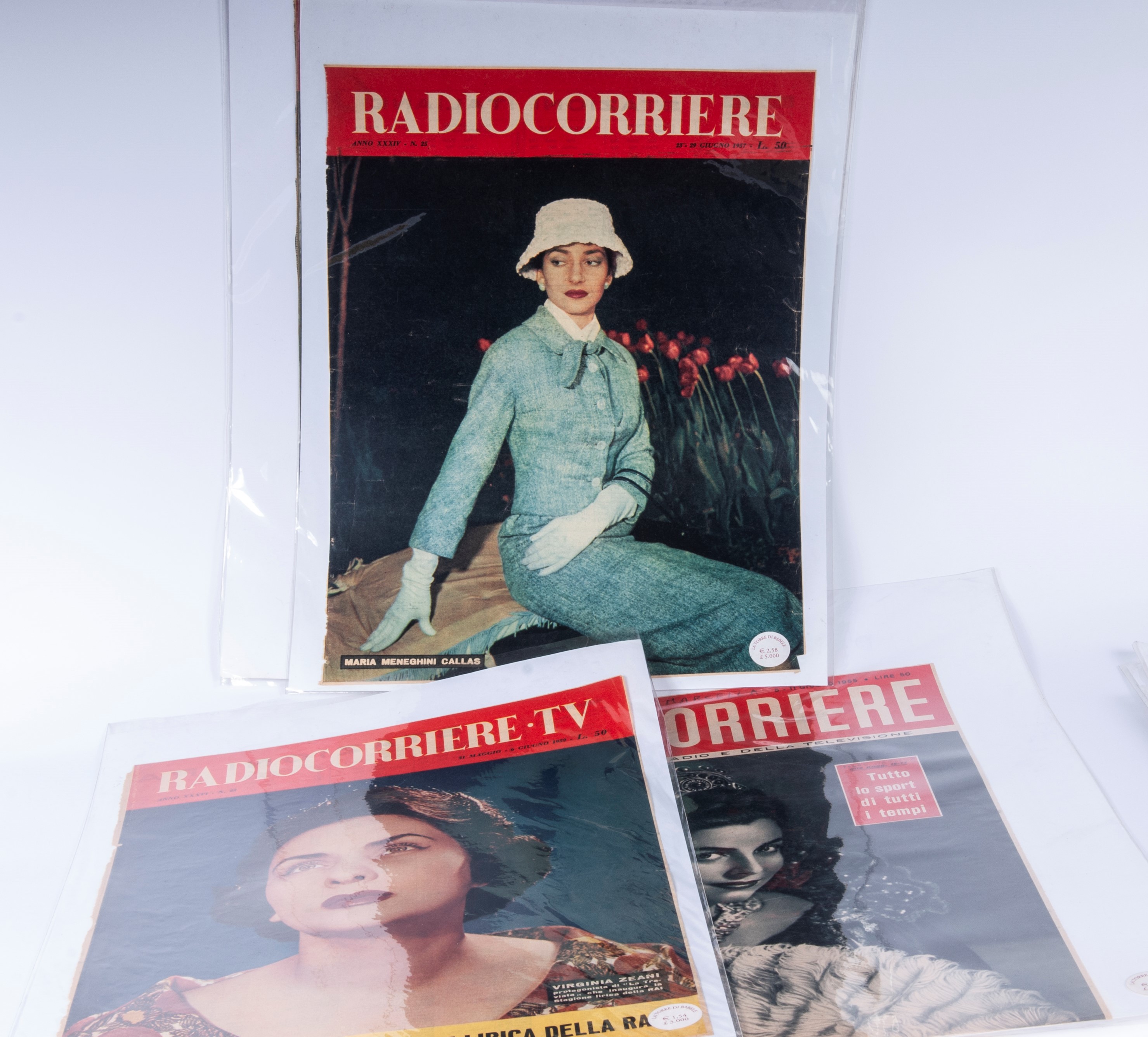 Lotto di 27 copertine della Radio Corriere TV, anni '54-'60