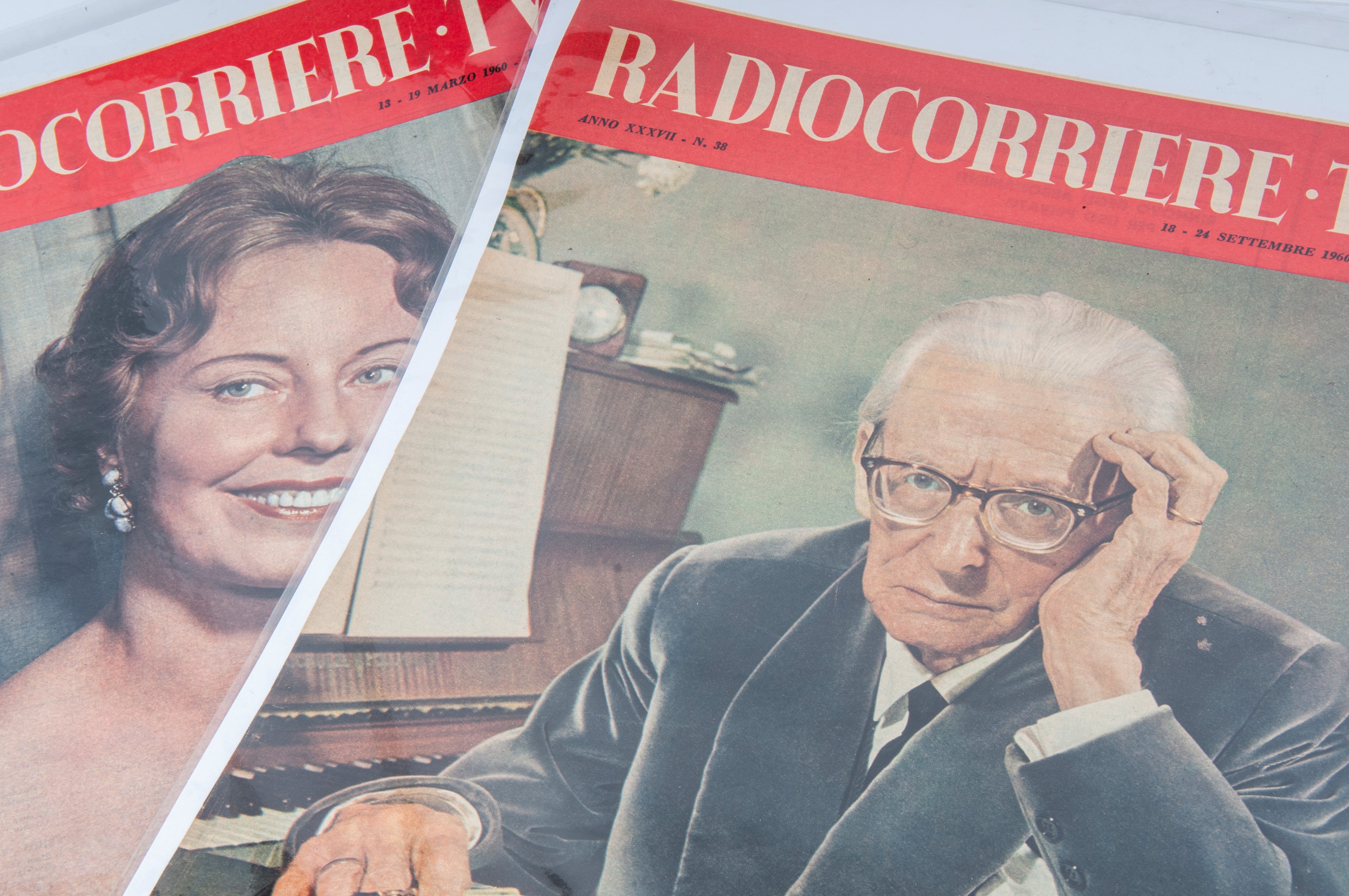 Lotto di 27 copertine della Radio Corriere TV, anni '54-'60