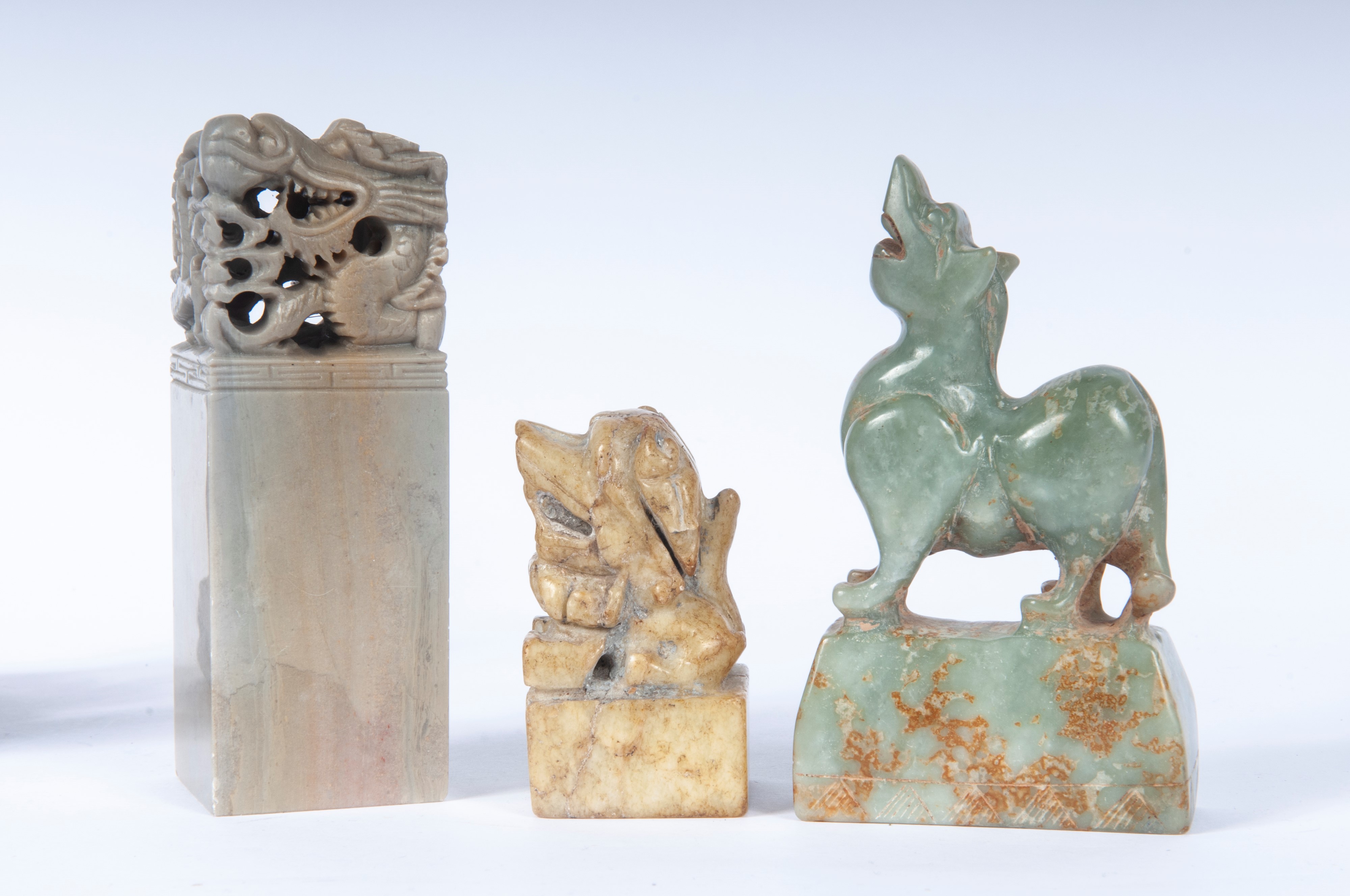 Lotto di sette sigilli, arte dell'estremo oriente, materiale lapideo, XX secolo