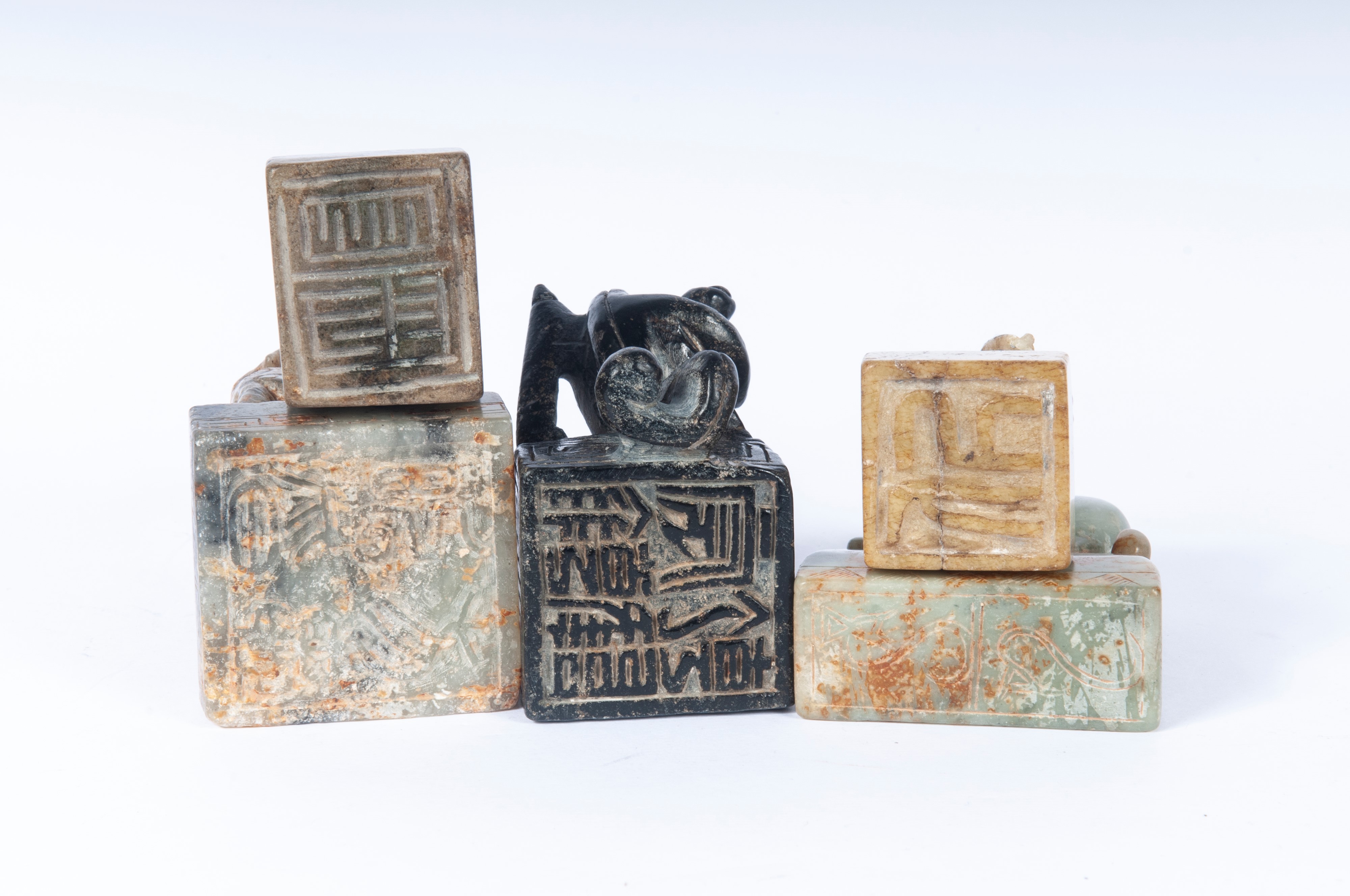 Lotto di sette sigilli, arte dell'estremo oriente, materiale lapideo, XX secolo
