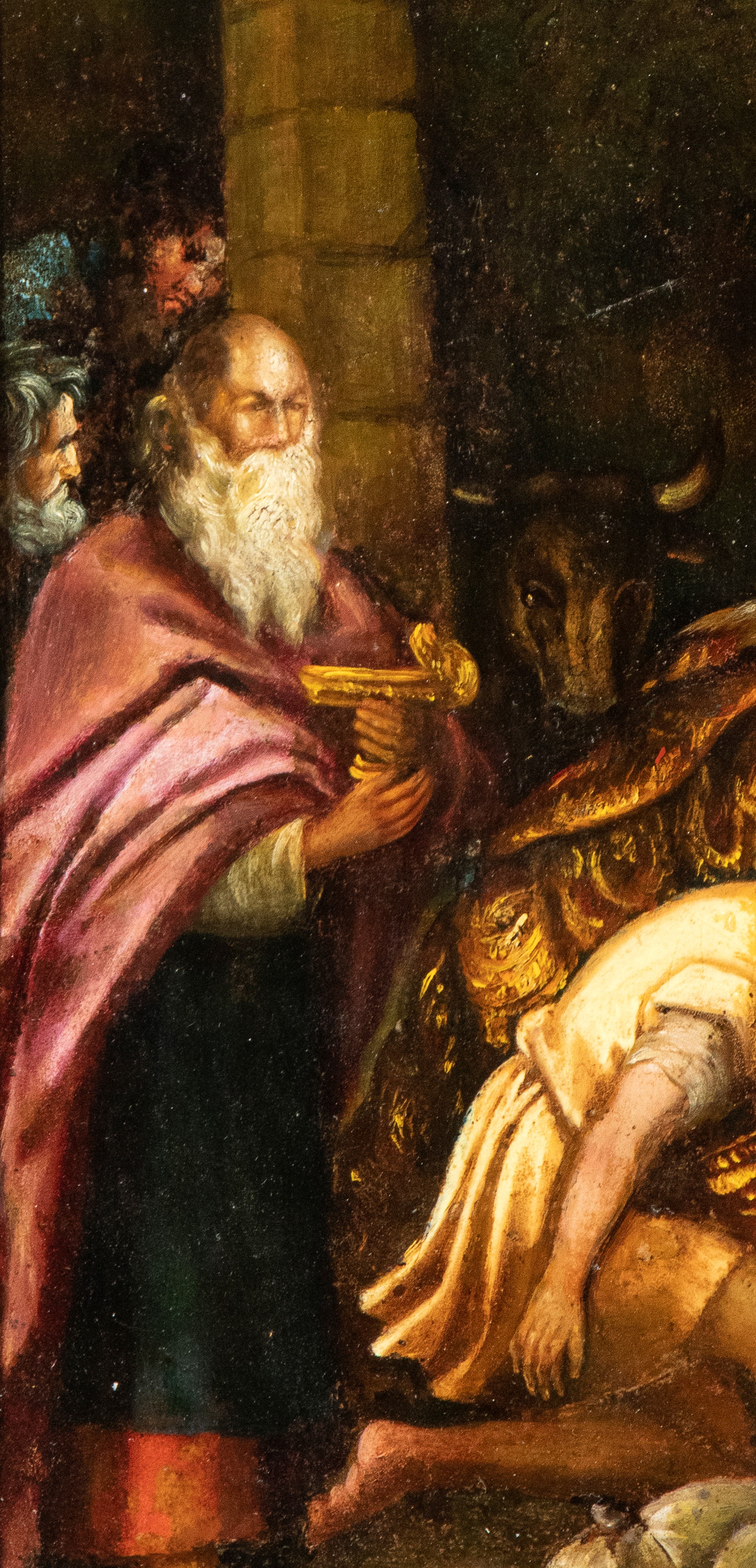 Artista Fiammingo, XVII Secolo - Autore sconosciuto, Adorazione dei Magi, olio su rame
