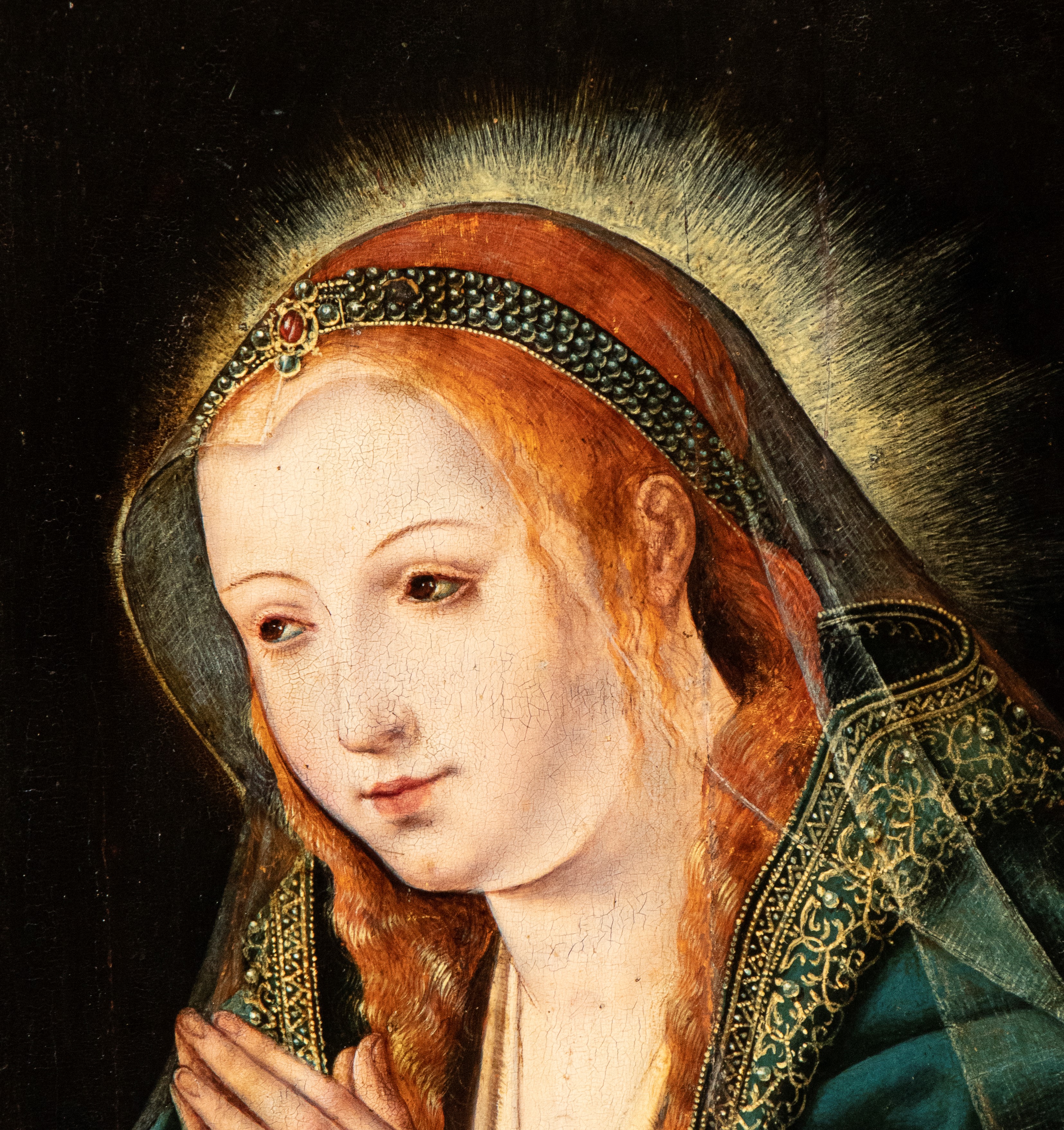 Quentin Metsys - Madonna in preghiera, olio su tavola