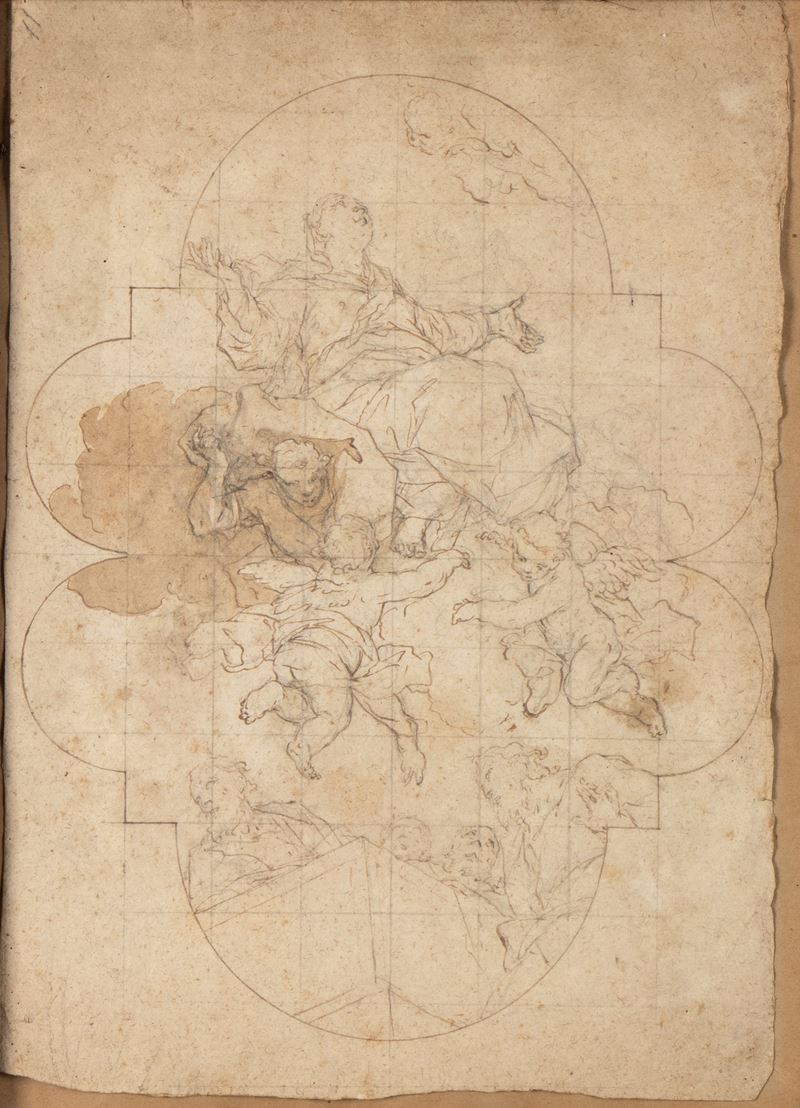 Giovanni Pietro Ligari - L’Assunzione - Bozzetto per affresco