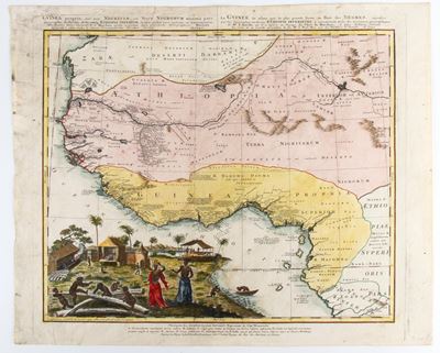 Mappa dell'Africa: Guinea Propria, Nec Non Nigritiae Vel Terrae Nigorum... Aethiopia Inferior... ...