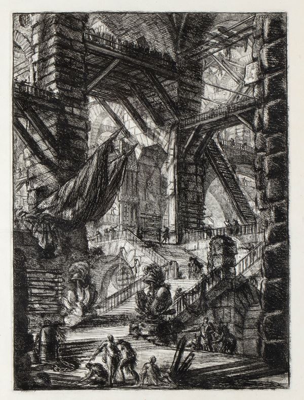 Prisons plate VIII: An immense interior with trophies