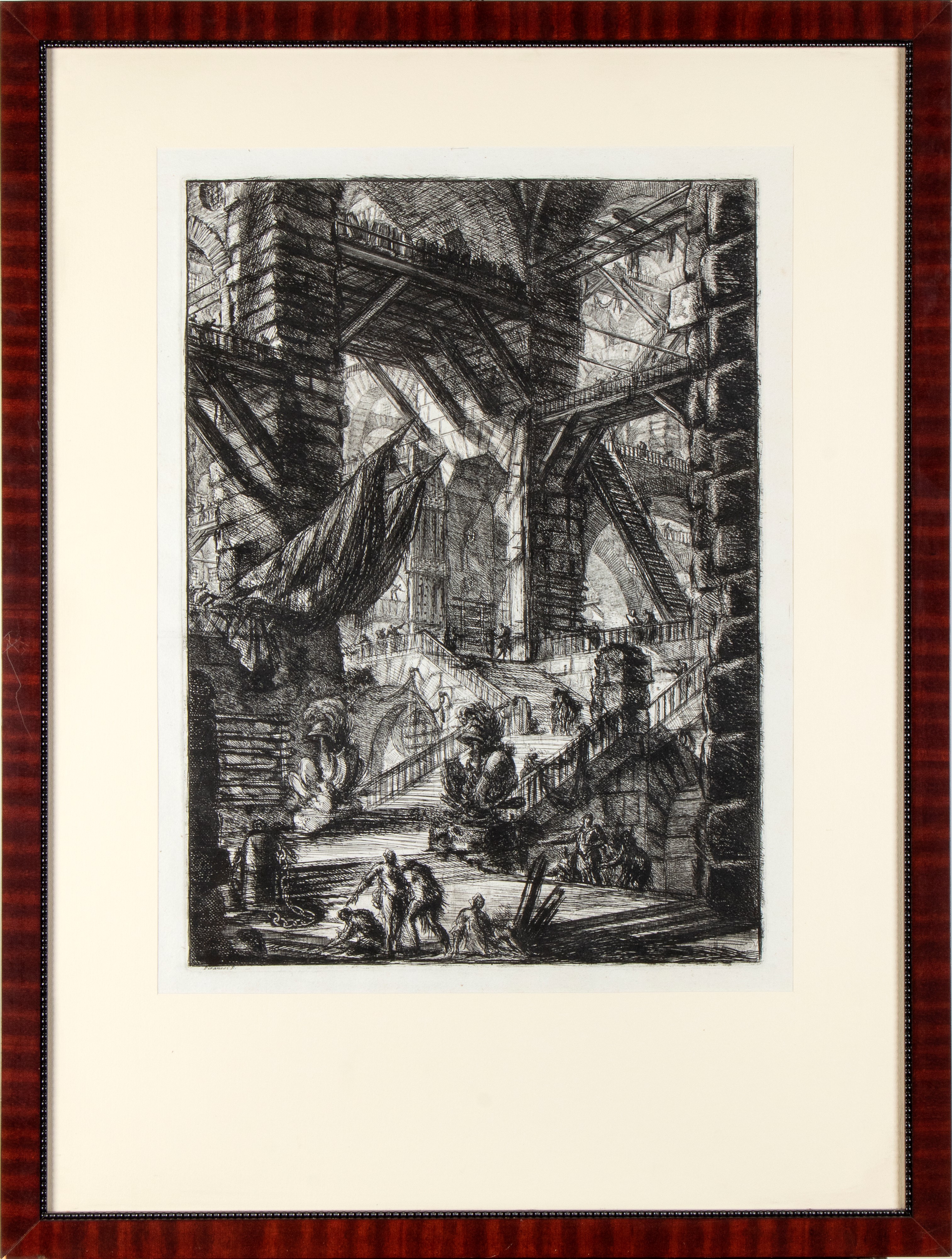 Giovanni Battista Piranesi - Carceri, tav. VIII: Un interno immenso con trofei, acquaforte