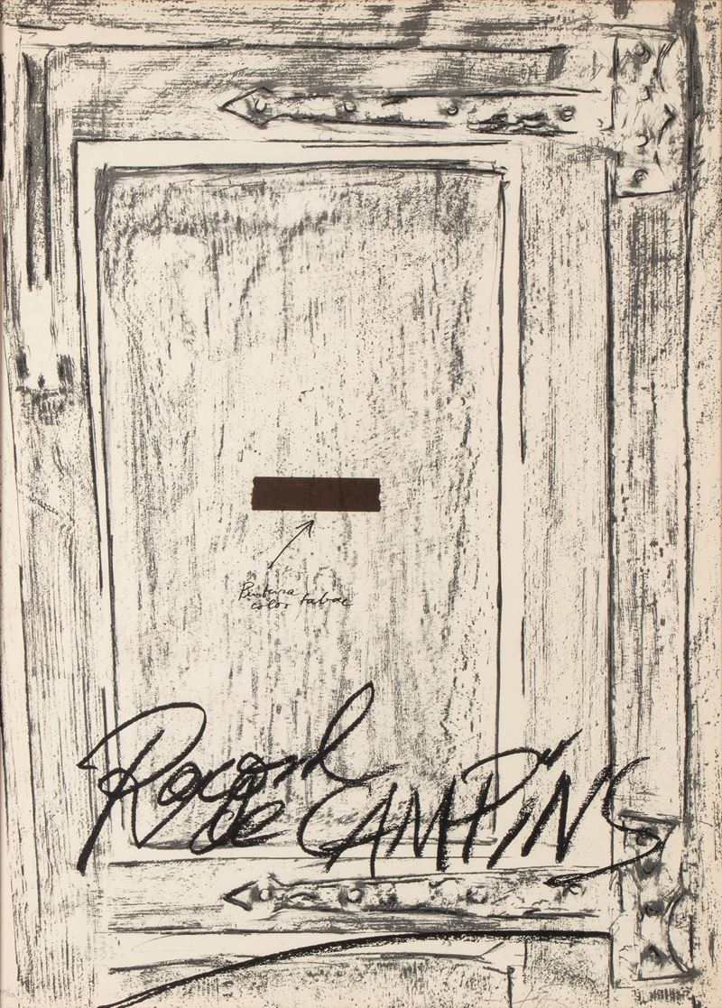 Antoni Tapies - Senza titolo (litografia, 1974)