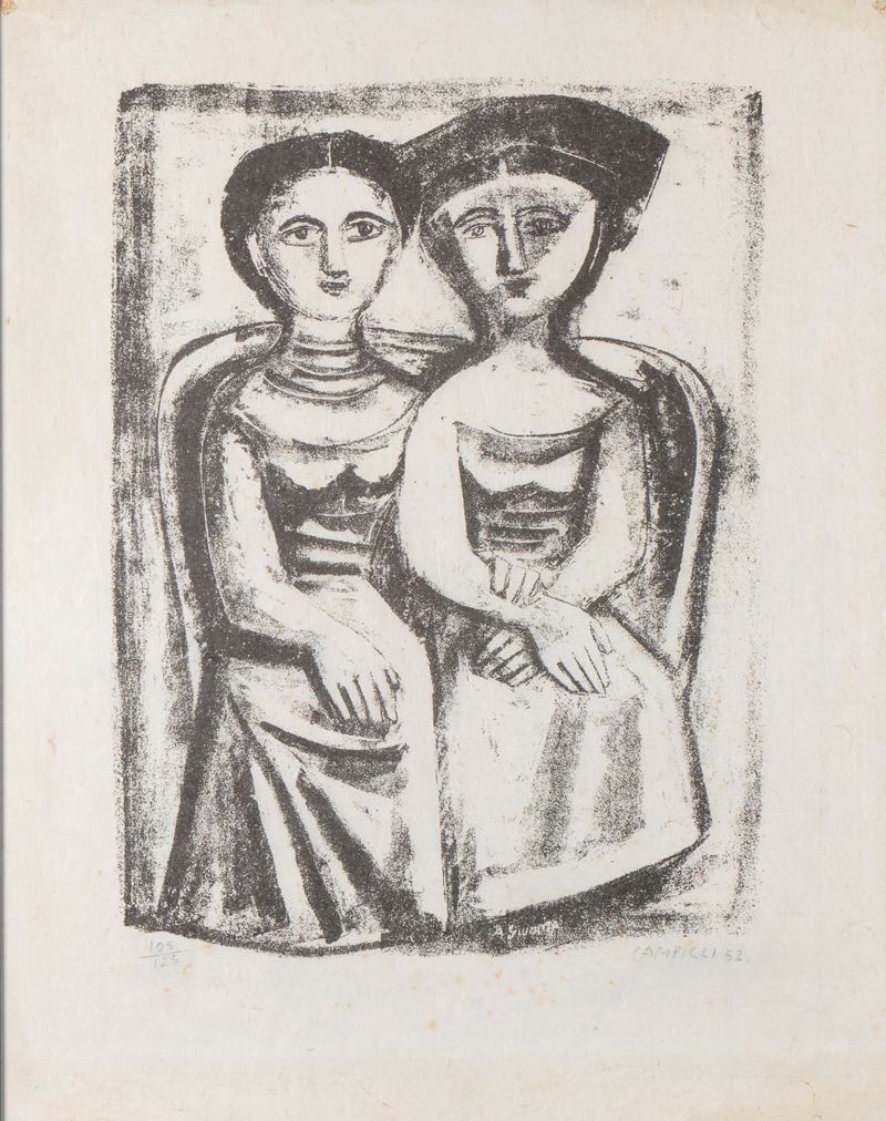 Massimo Campigli - A Giuditta, litografia