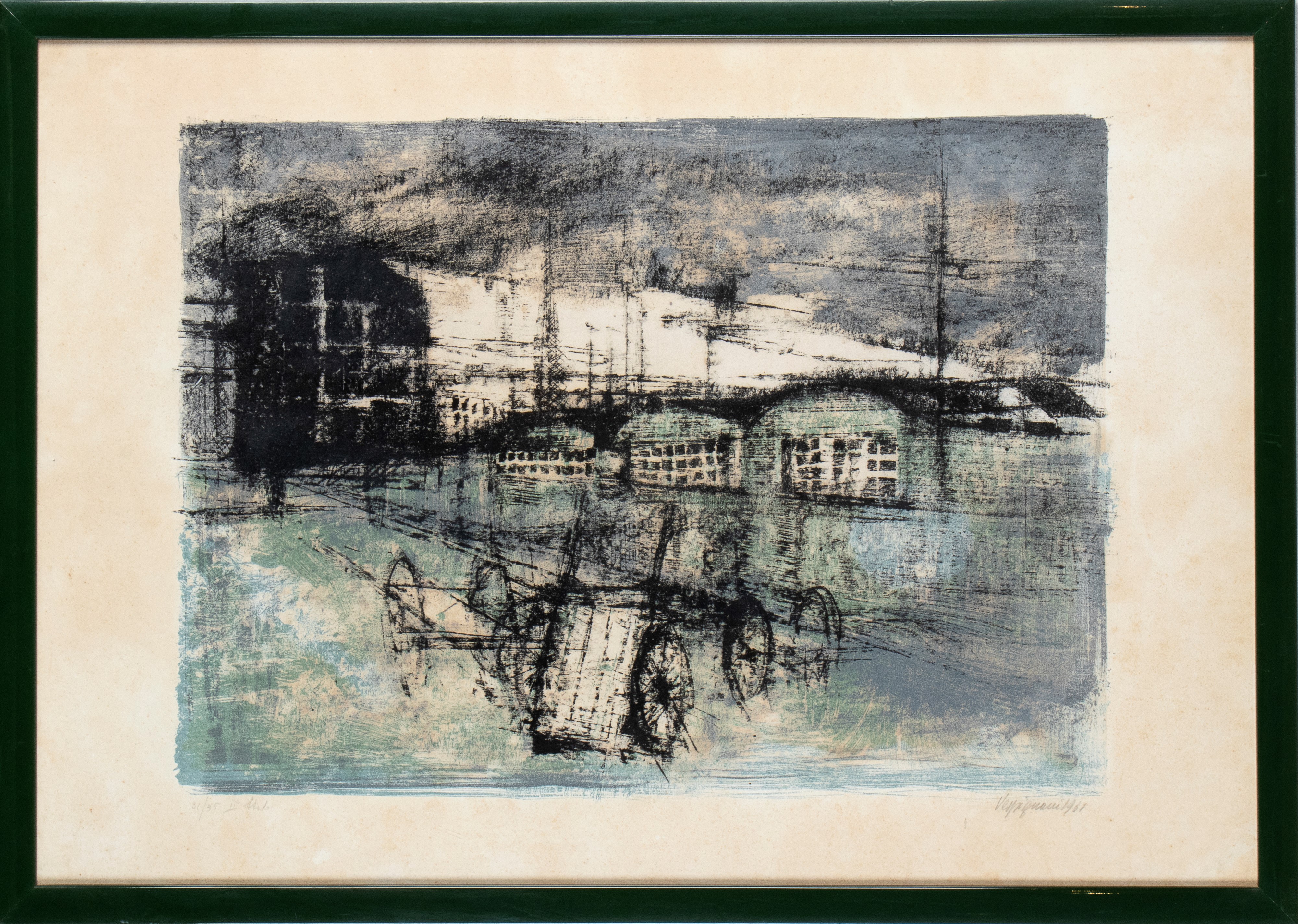 Renzo Vespignani - Senza titolo (1961), litografia