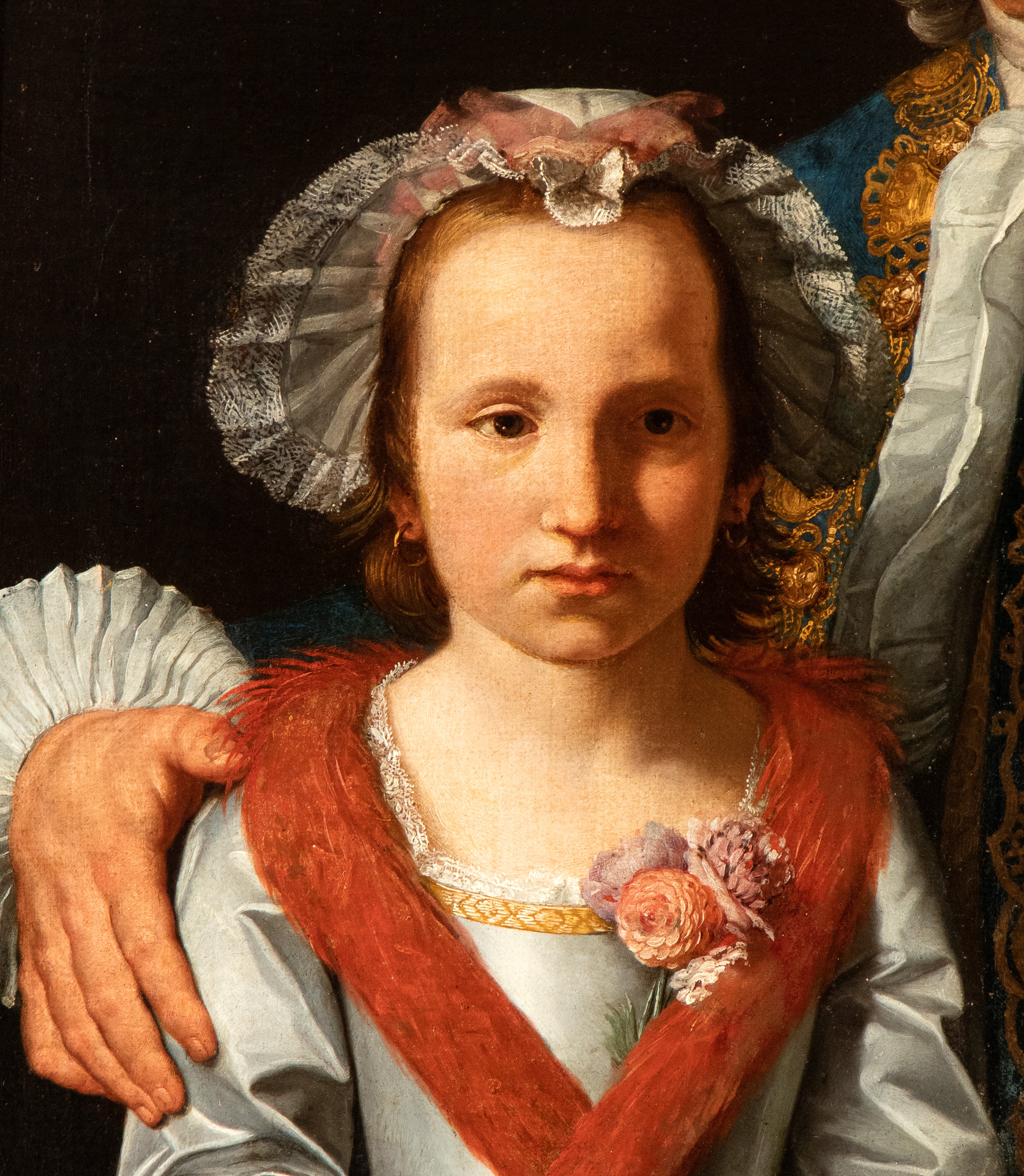 Artista Attivo a Napoli, XVIII Secolo - Doppio ritratto familiare, olio su tela