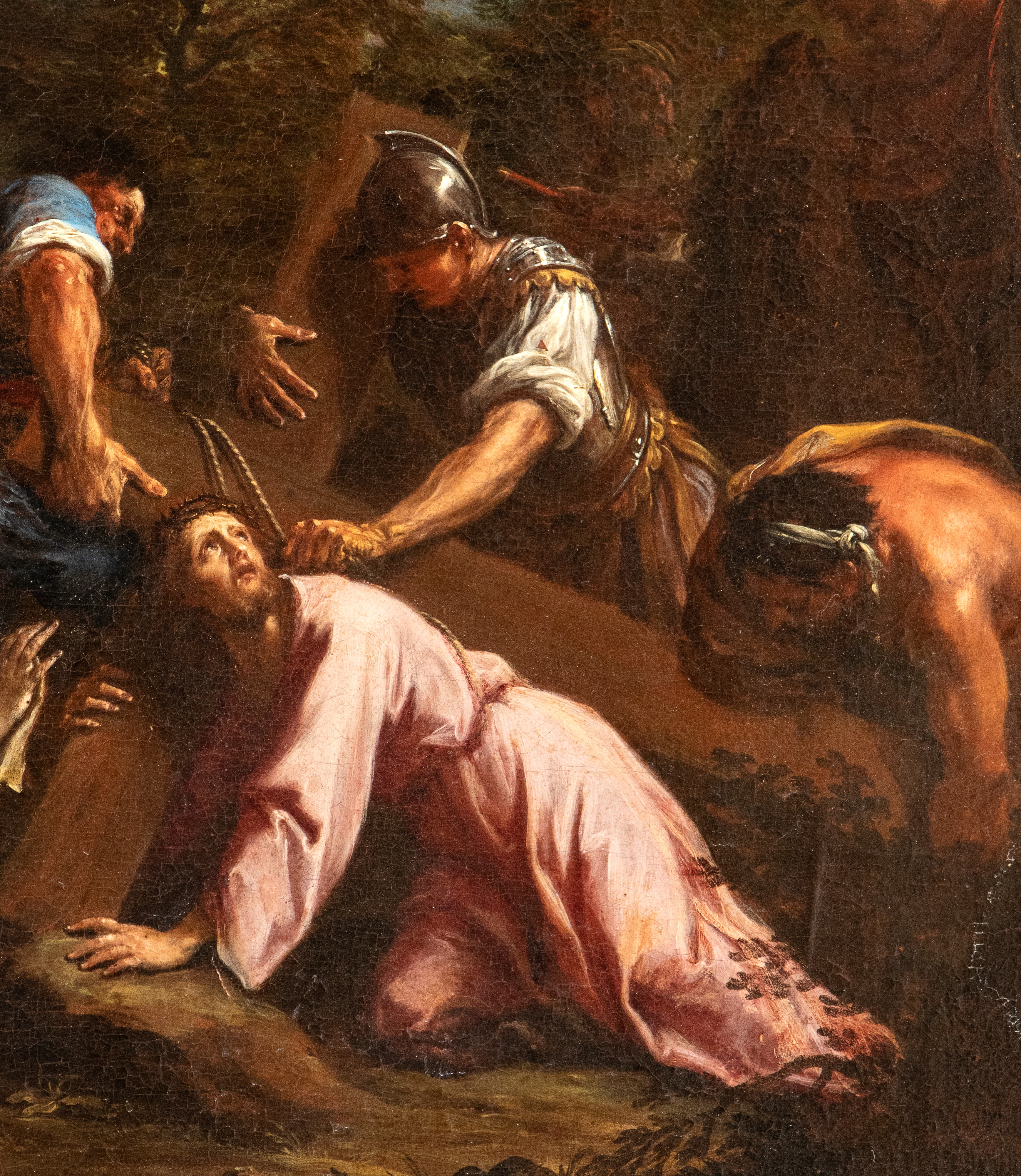 Artista Attivo a Roma, Seconda Metà XVII Secolo - Autore sconosciuto, Salita al Calvario con la V...