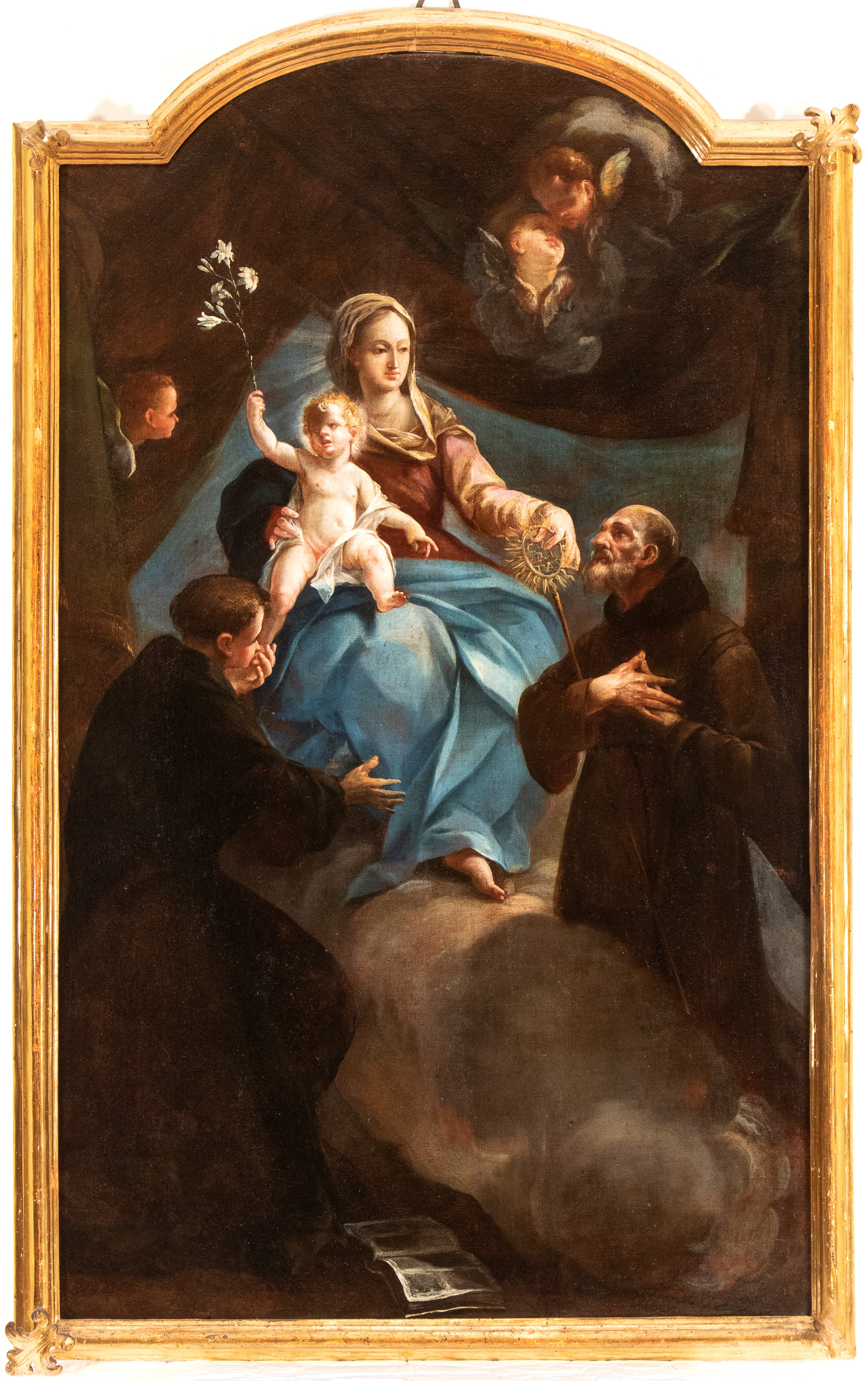 San Francesco di Paola e Sant'Antonio da Padova al cospetto della Madonna con il Bambino