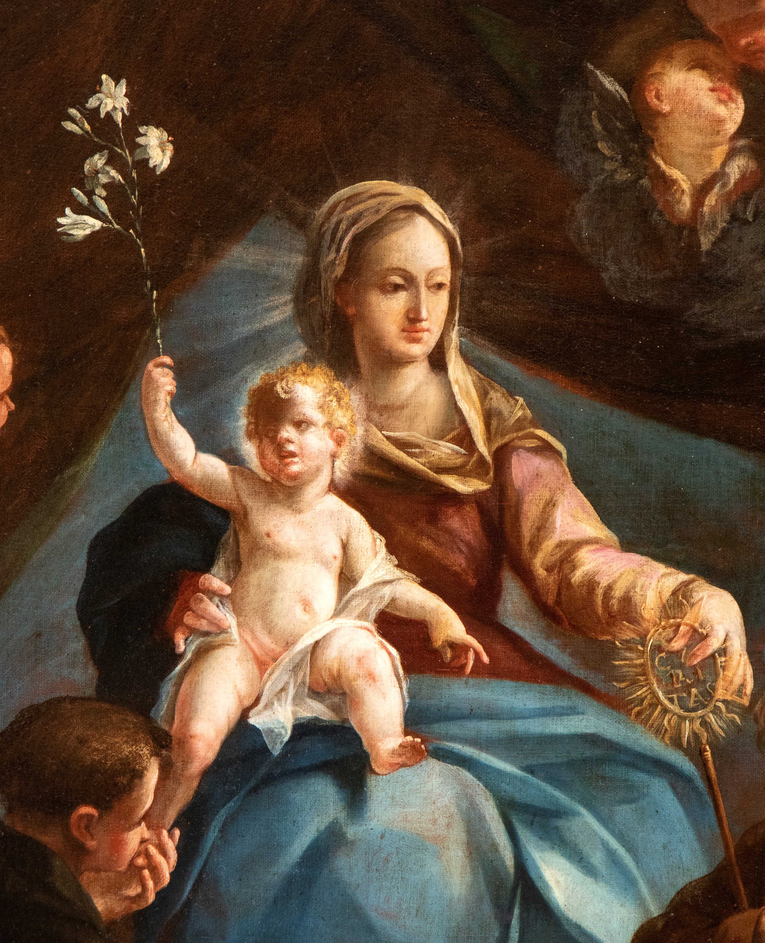 San Francesco di Paola e Sant'Antonio da Padova al cospetto della Madonna con il Bambino
