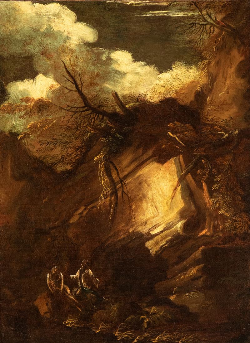 Paesaggio con santi eremiti