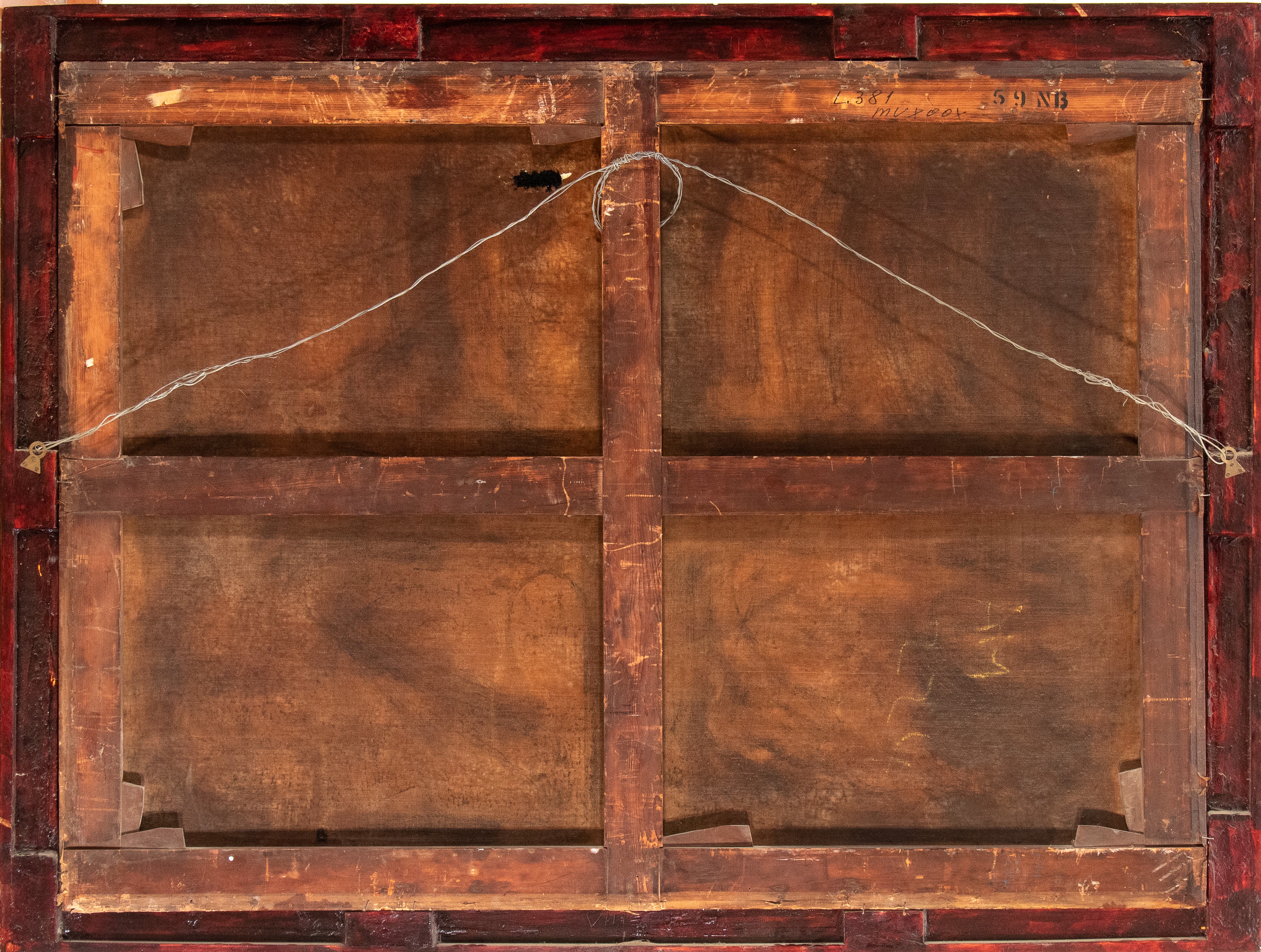 Paesaggio con viandante, ponte rotto, fortezza, fiume e città sullo sfondo