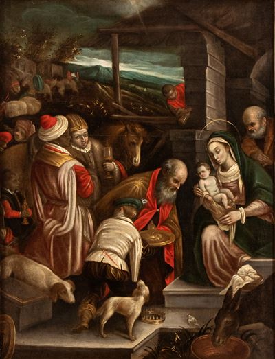 Adorazione dei Magi - Olio su tela