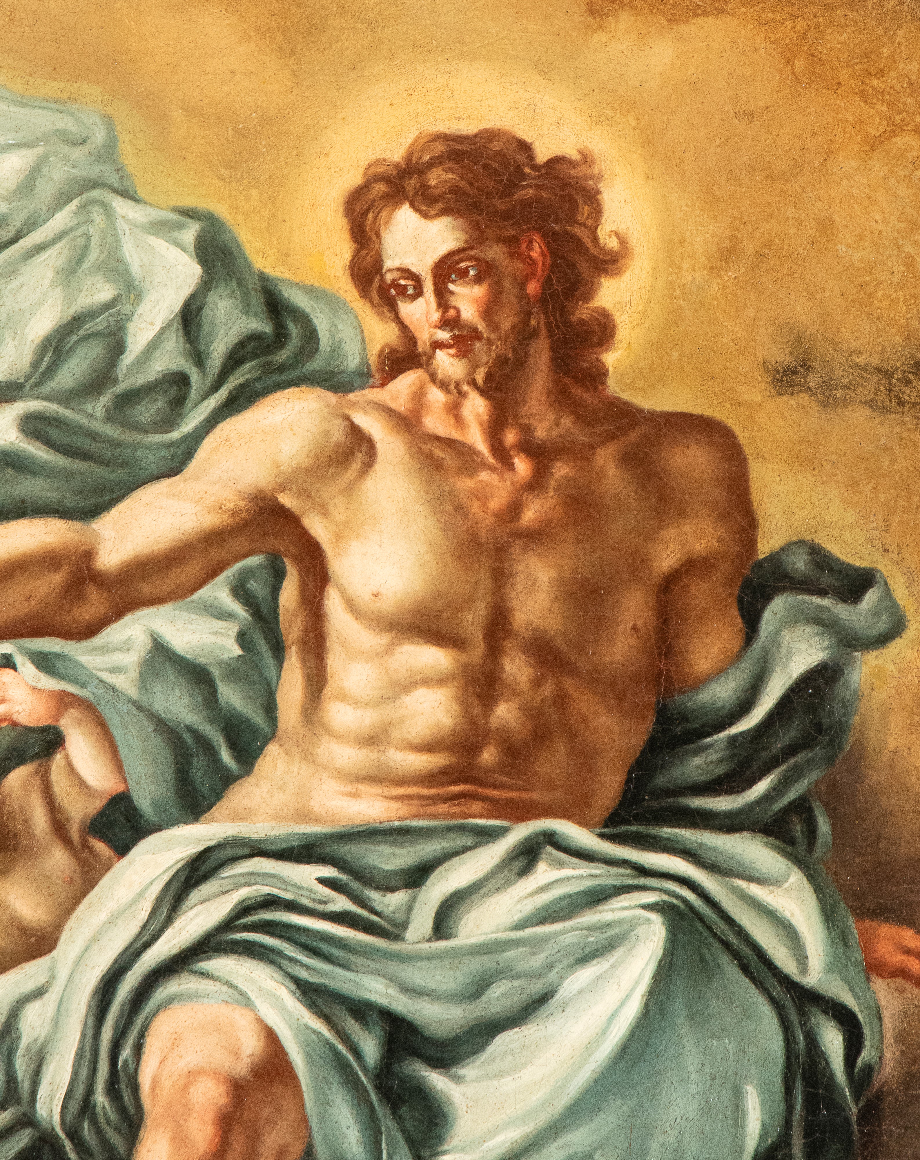 Artista Napoletano, XVIII Secolo - Autore non identificato, Visione mistica di San Gaetano da Thi...