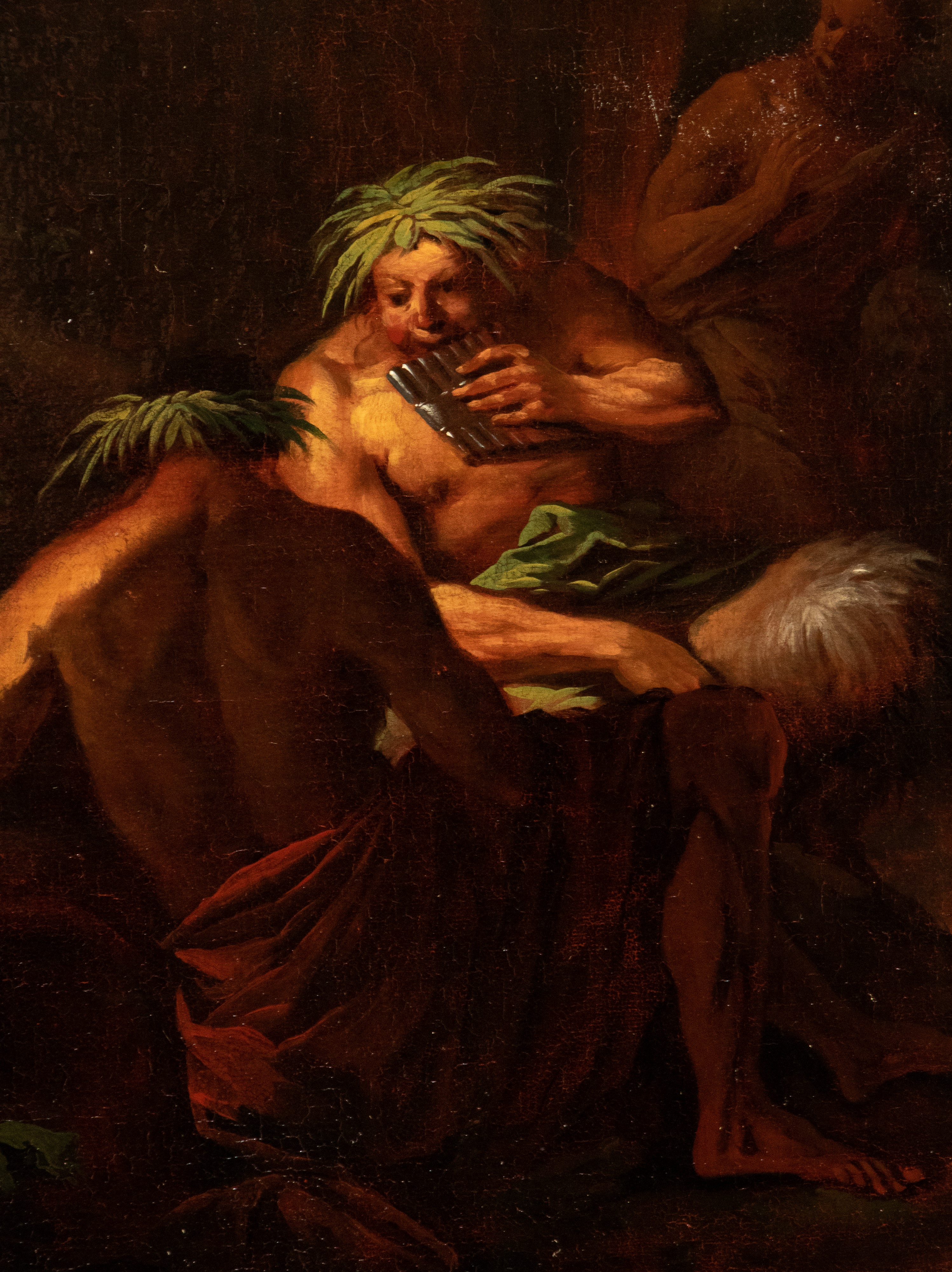 a) Baccanale con Bacco ubriaco; b) Baccanale con scena di sacrificio. Coppia di dipinti