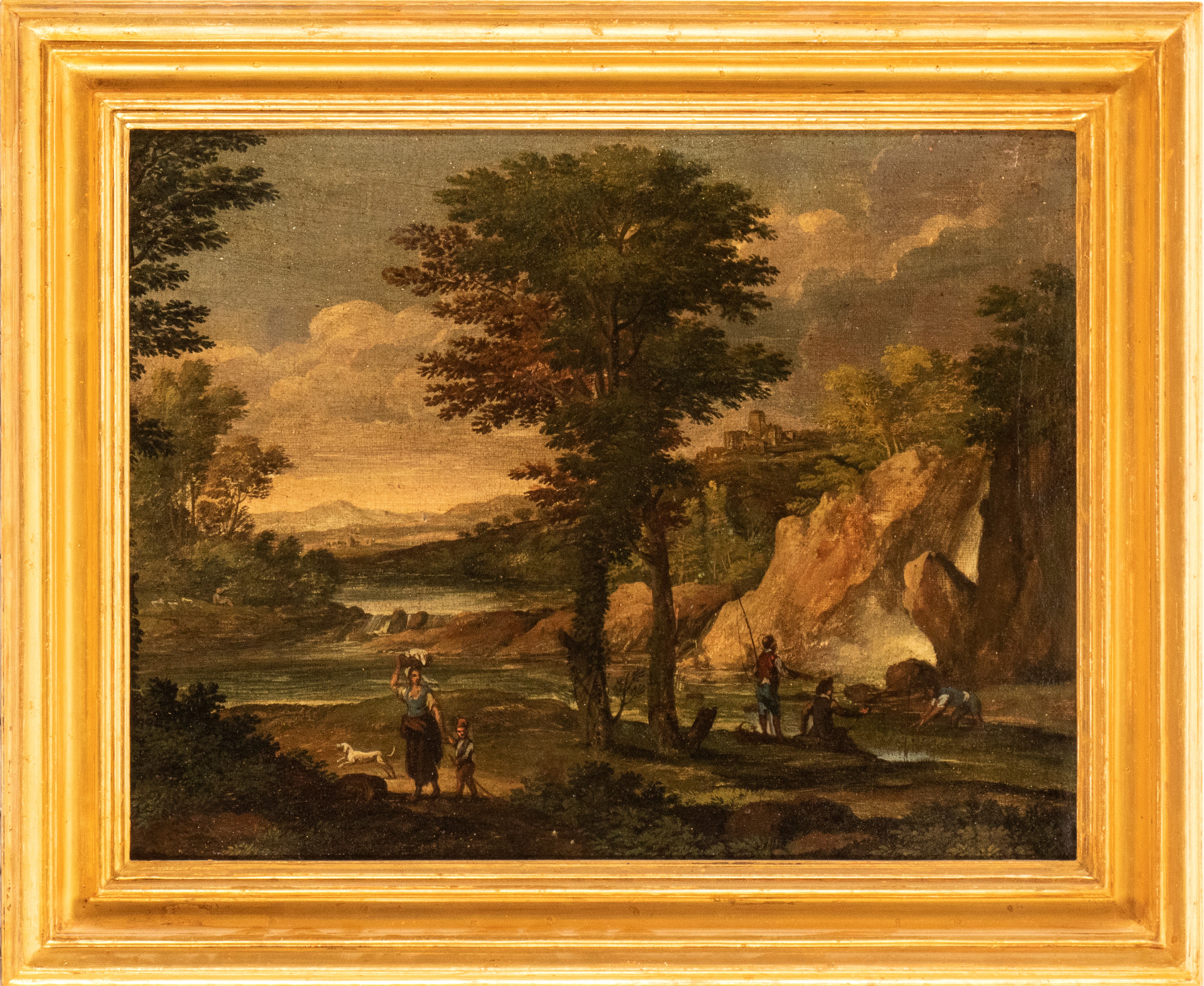 Artista Attivo a Roma, Fine XVII - Inizio XVIII Secolo - Autore sconosciuto, Paesaggio con lavand...