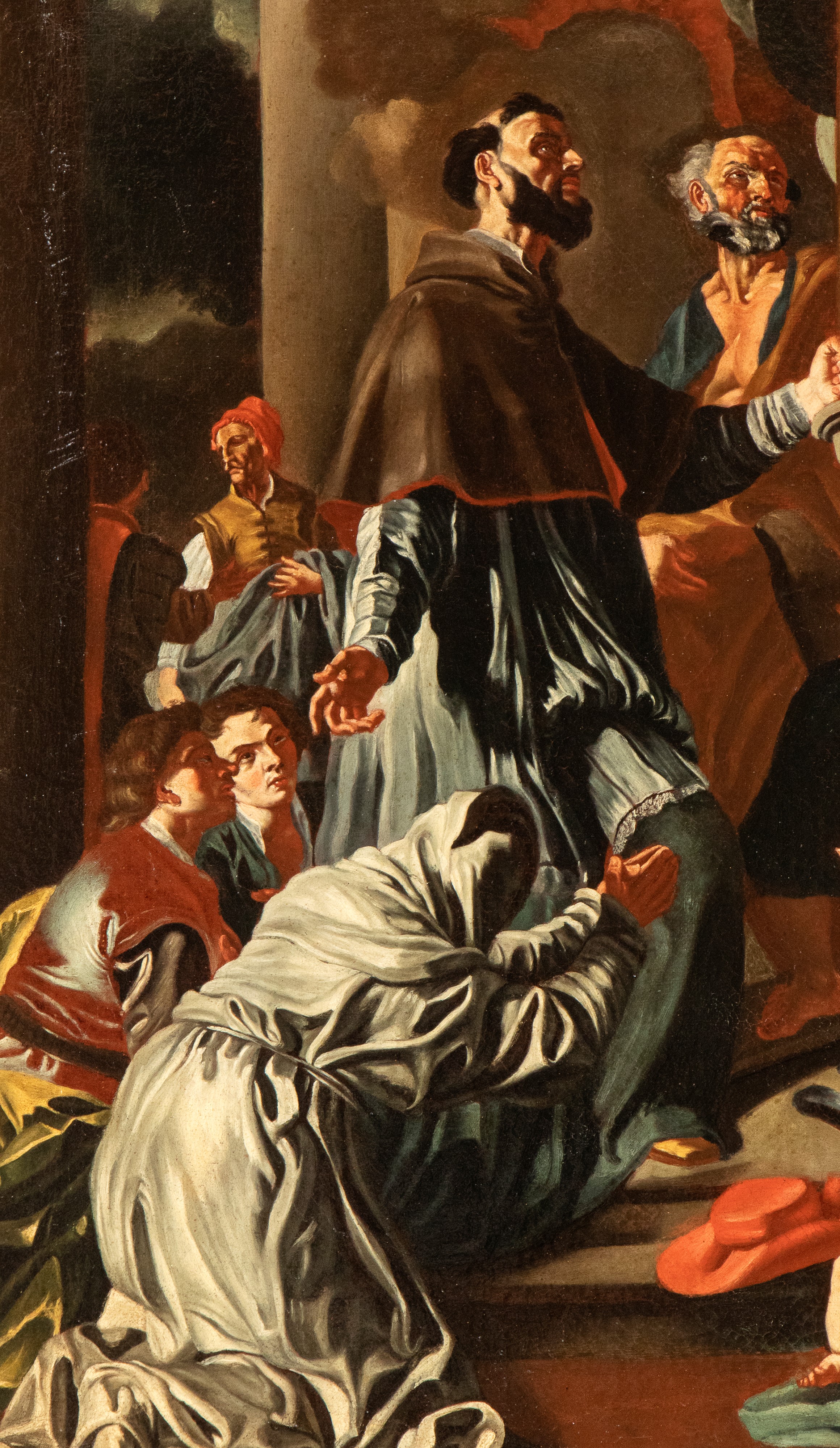 Francesco Solimena - San Bonaventura riceve il Gonfalone del Santo Sepolcro dalla Vergine, olio s...